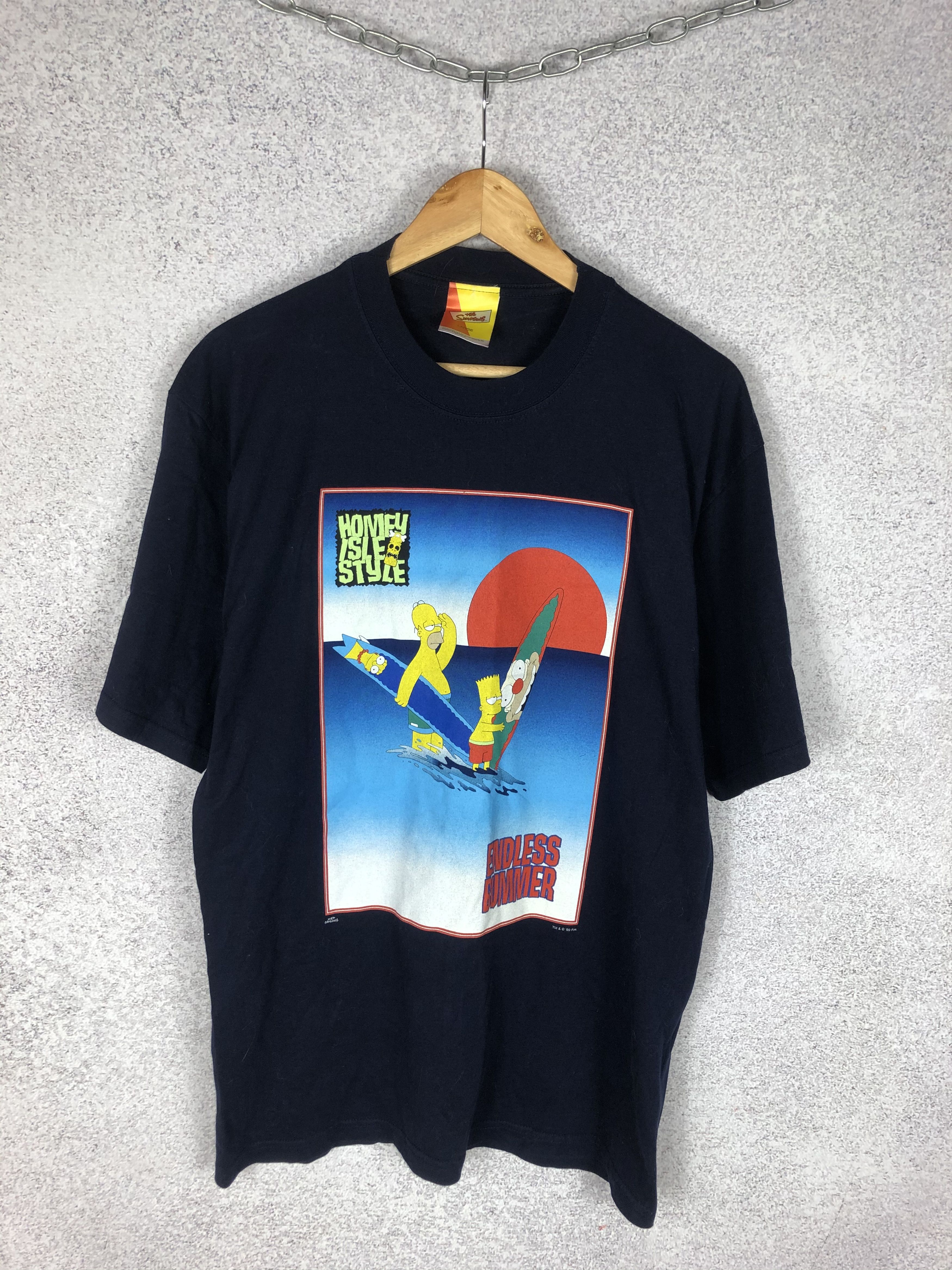 Cartoon Network Vintage 1999 The Simpsons Movie Tee Surf Style T-Shirt Size US L / EU 52-54 / 3 - 1 Thumbnail
