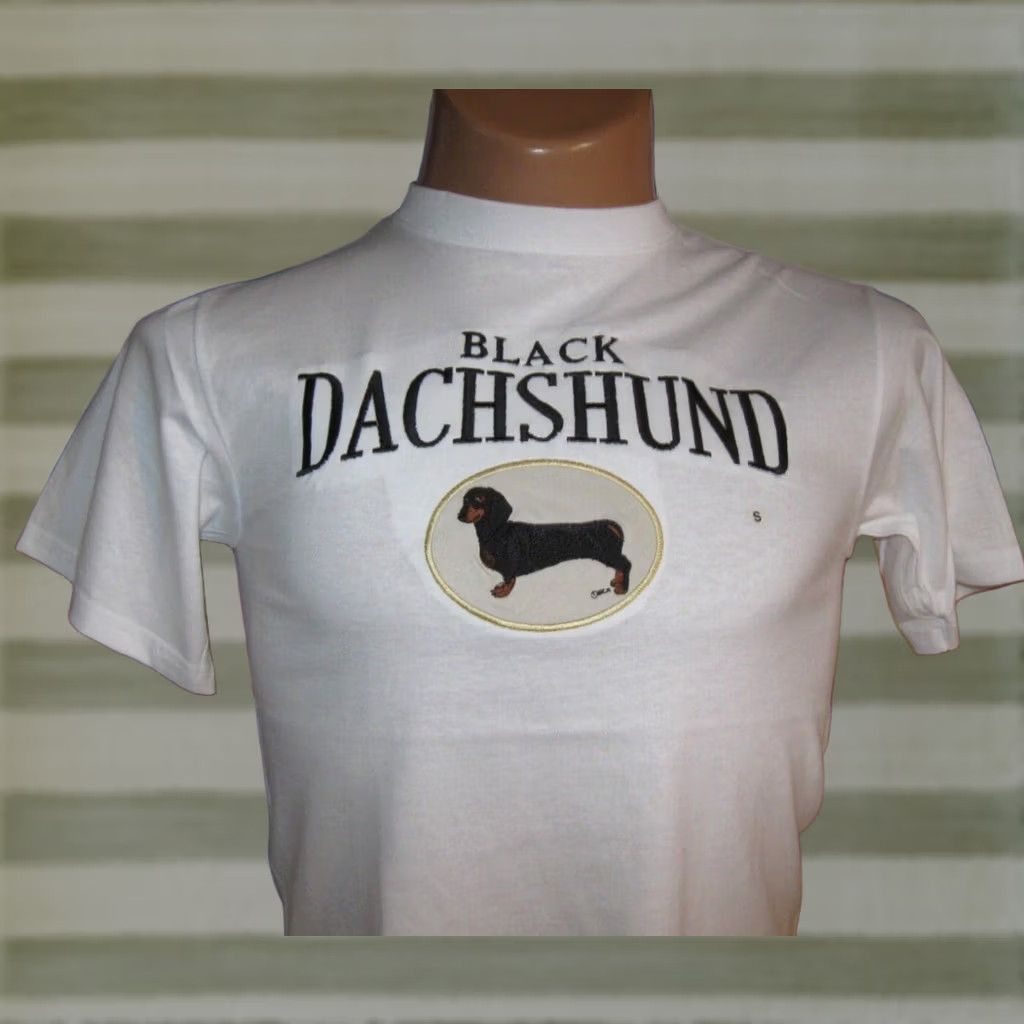 Vintage BLACK DACHSHUND Dog Lovers GR8 Dogs Shirt NEW Mens Adult Small CUTE PETS Size US S / EU 44-46 / 1 - 1 Thumbnail
