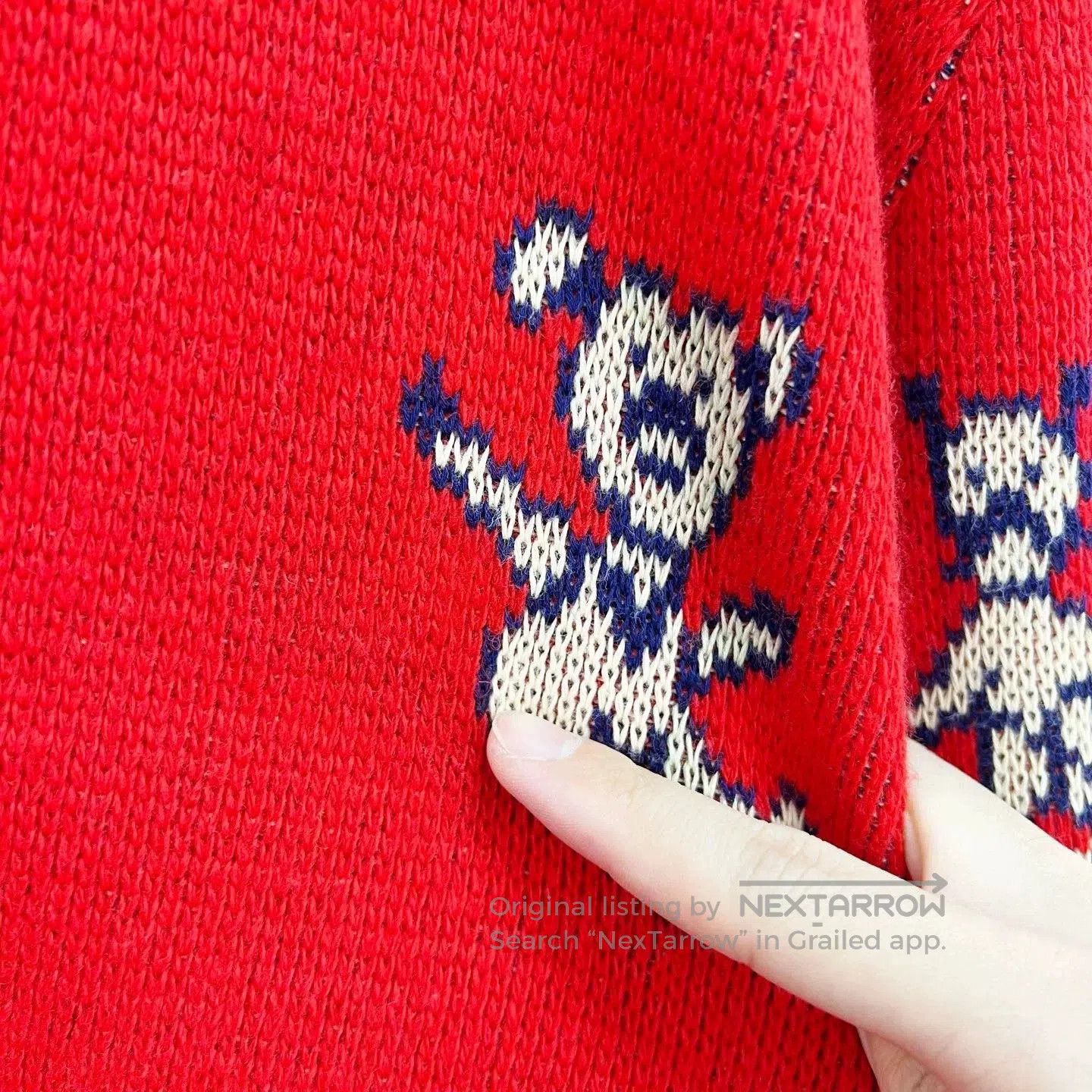 Gucci red gucci animal logo knit cardigan. Size XL / US 12-14 / IT 48-50 - 5 Thumbnail