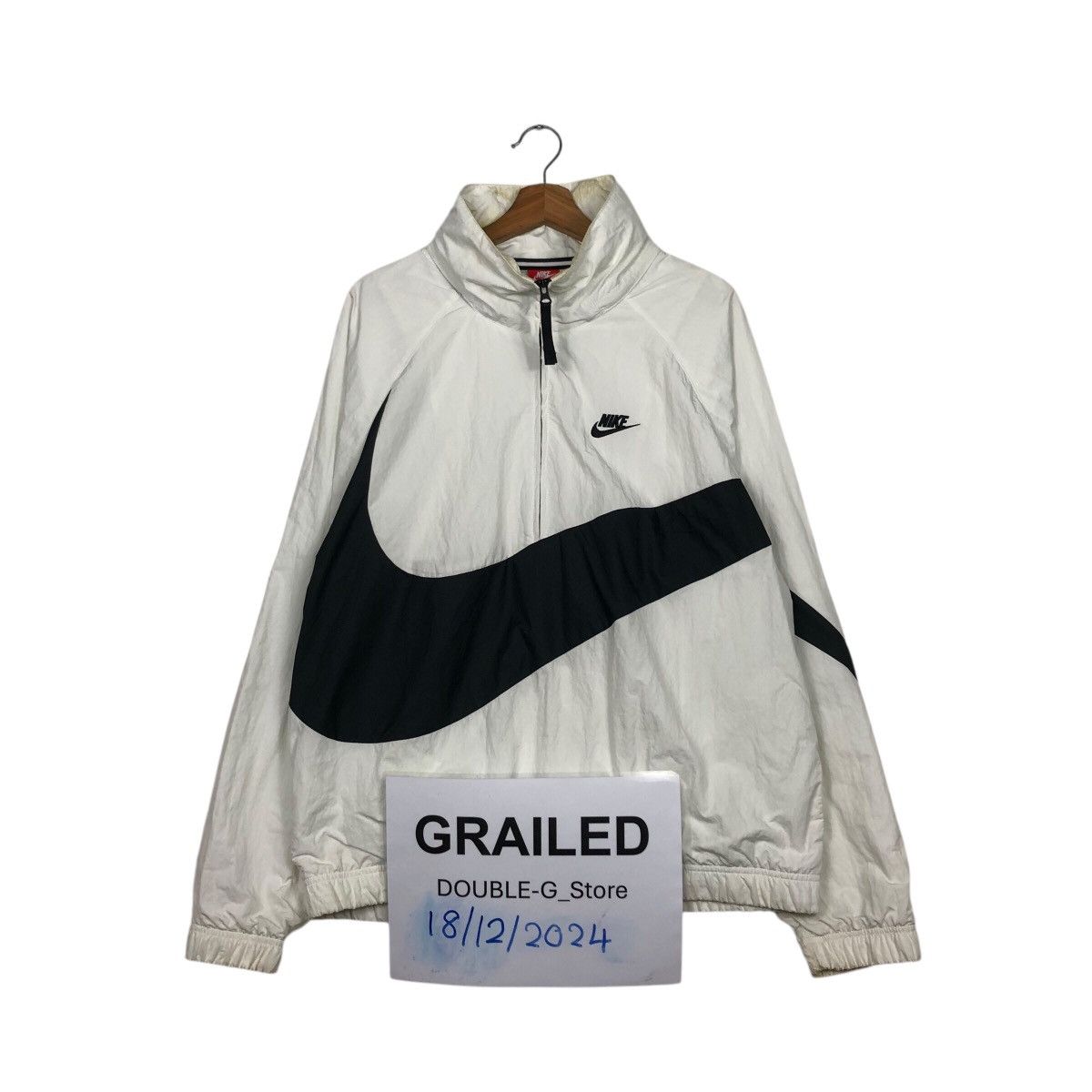 Nike 📌Half Zipper Anorak Jacket Pull Over Nike Big Swoosh Size US M / EU 48-50 / 2 - 1 Thumbnail