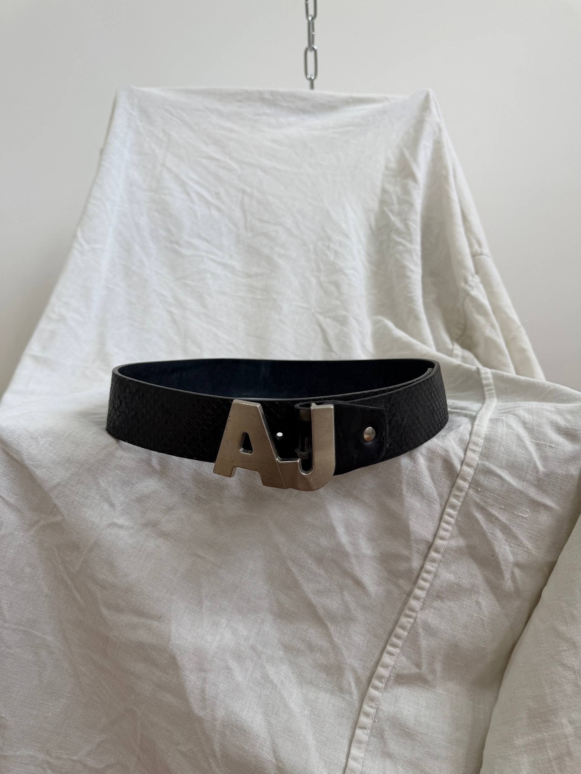 Armani Vintage Armani Jeans Big Logo Metal Logo Archive Belt Size ONE SIZE - 1 Thumbnail