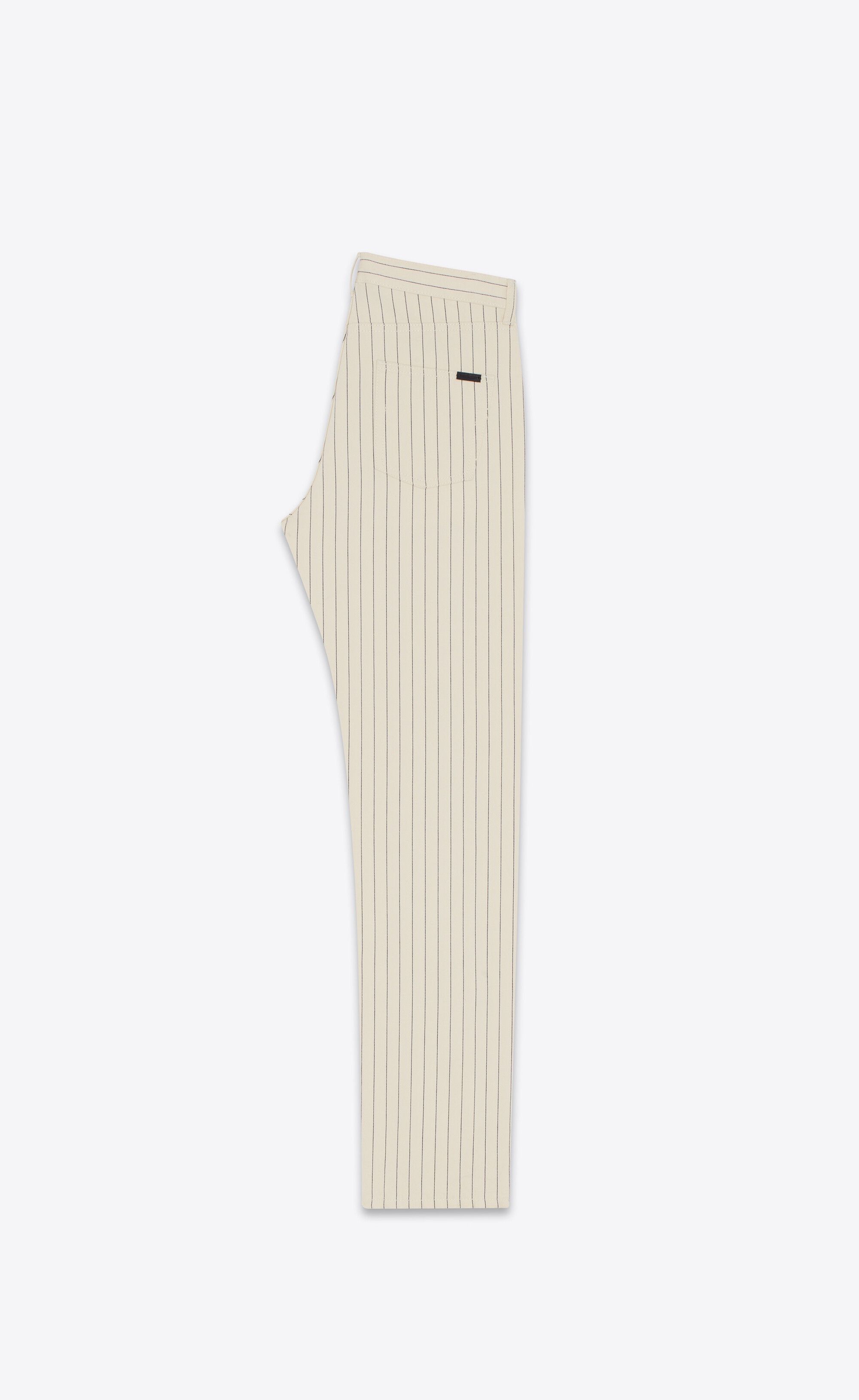 Saint Laurent Paris Saint Laurent D31 Jeans - Ecru Striped Denim Size US 32 / EU 48 - 5 Thumbnail