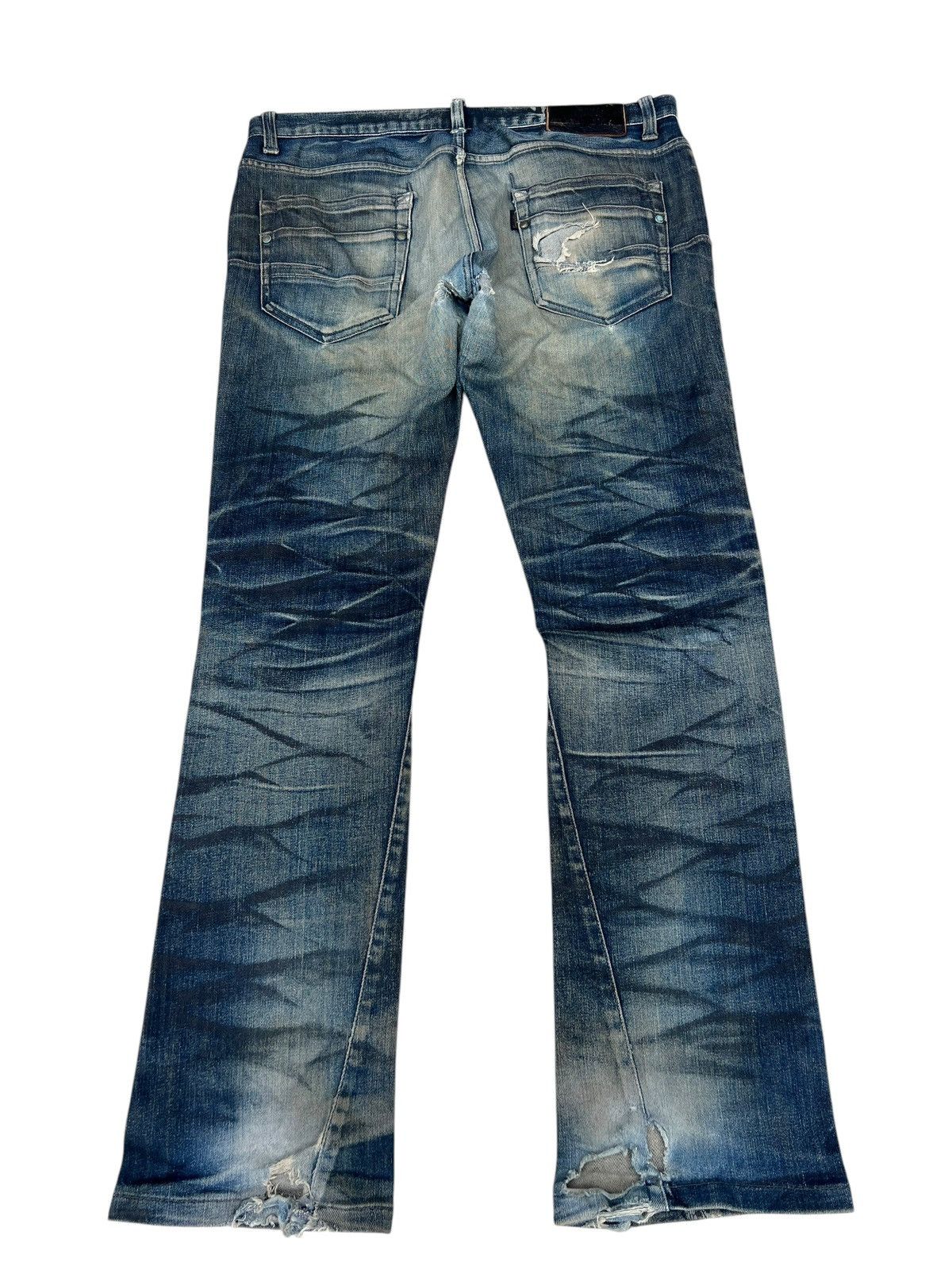 Tornado Mart Trashed Tornado Mart Japan Dirty Muddy Denim Jeans Distress Size US 33 - 13 Thumbnail