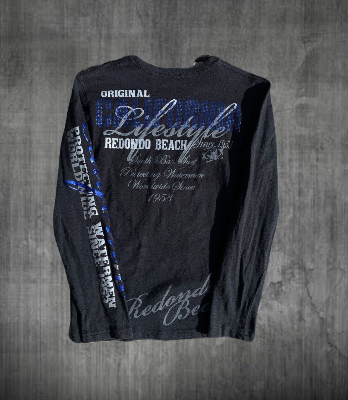 2000s Japanese archive Vkei Glitter Poem Long Sleeve Tee Y2K