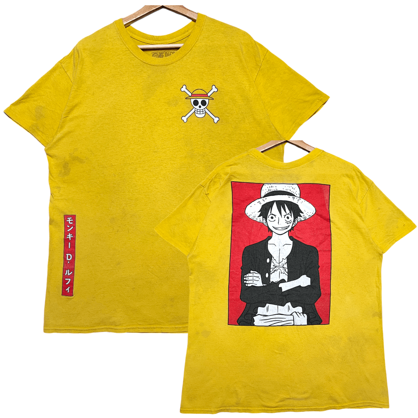 FR2PON×Liffy Tシャツ FR2 × One Piece Fr2 X One Piece Luffy Caution White T Shirt