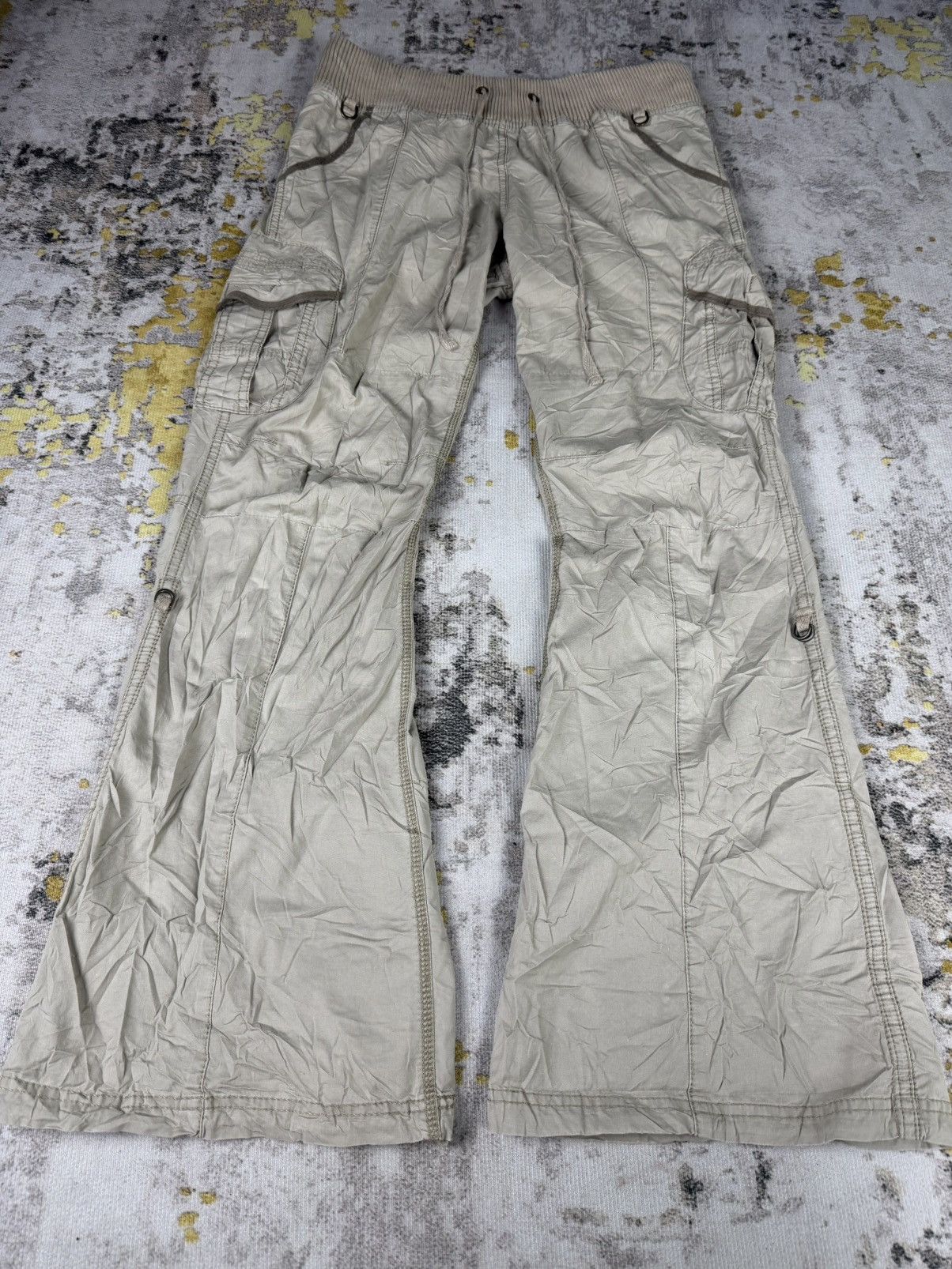 Vintage 90s Goa Style Flare Cargo Pants