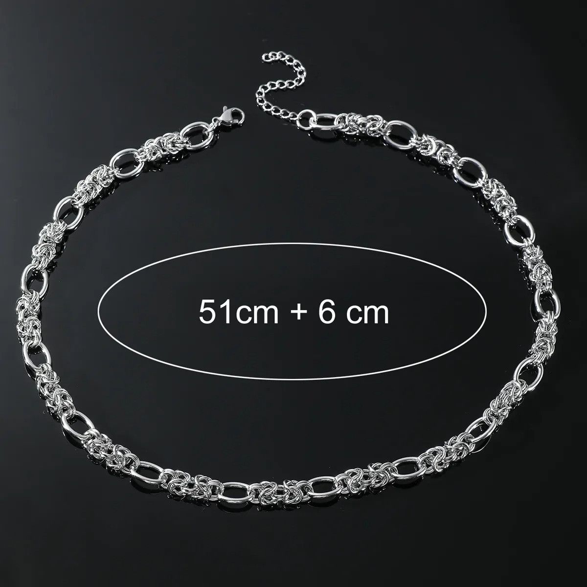 Jewelry Silver Chain Stainless Steel Men’s Necklace Size ONE SIZE - 4 Thumbnail