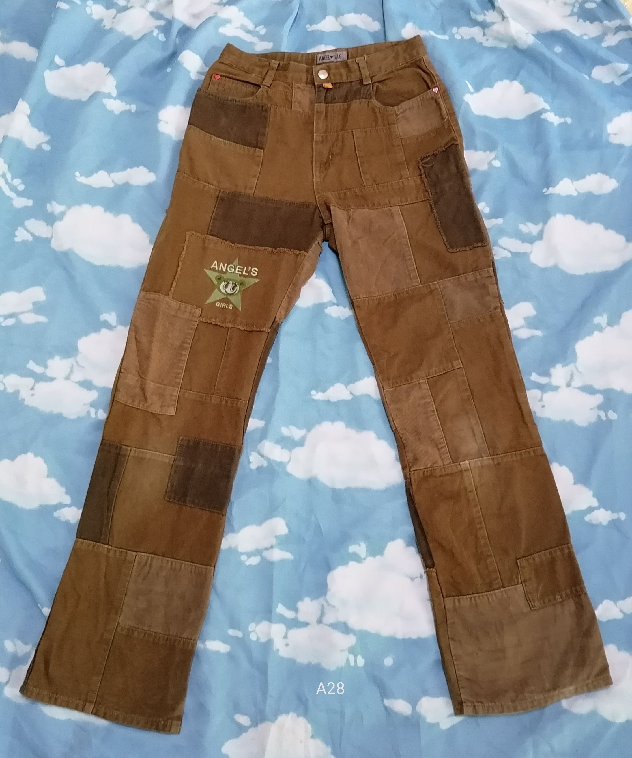 Angel Blue Patchwork Jeans For Girl