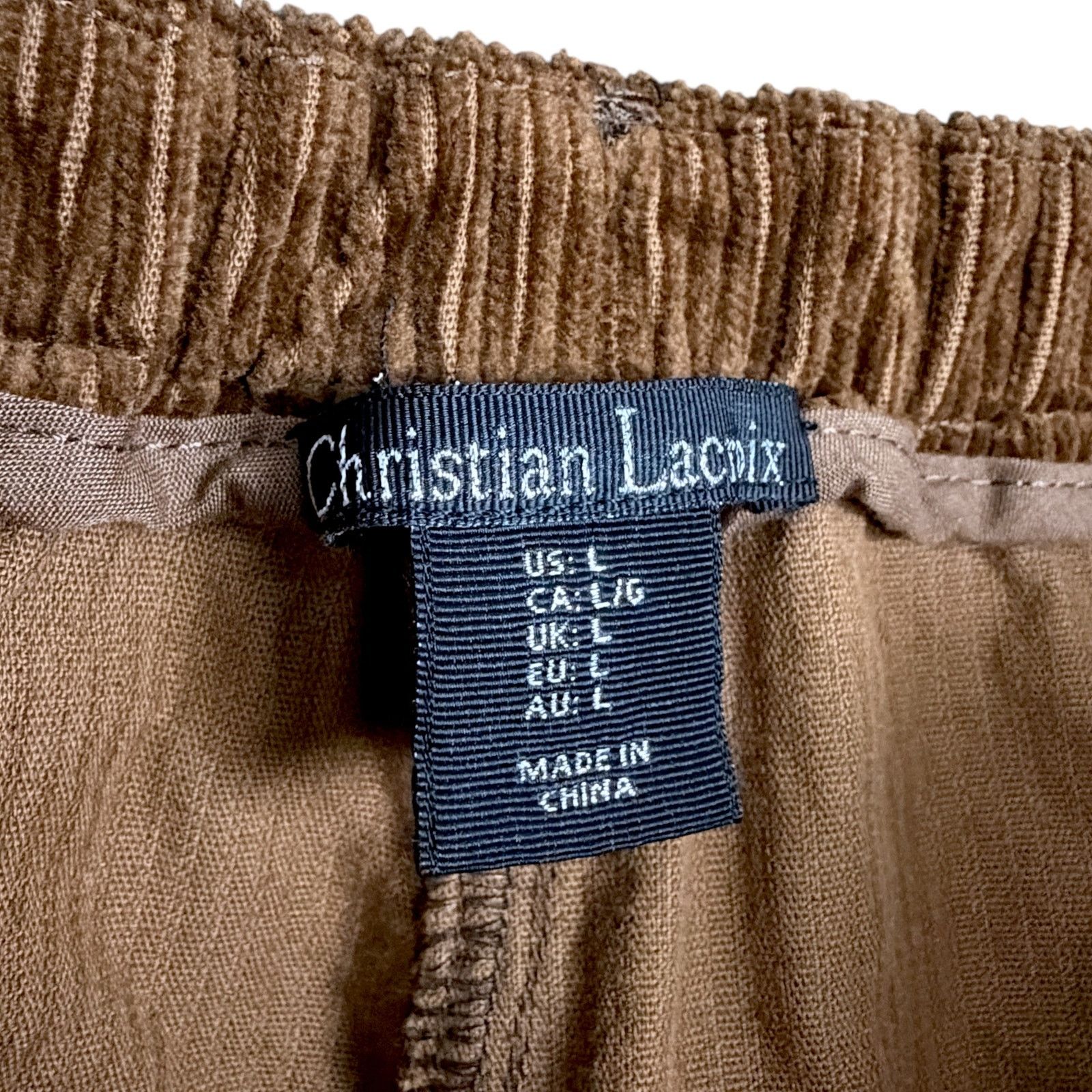 Christian Lacroix Christian Lacroix Women’s Brown Corduroy Wide Leg Pants L Size 34" / US 12 / IT 48 - 3 Thumbnail