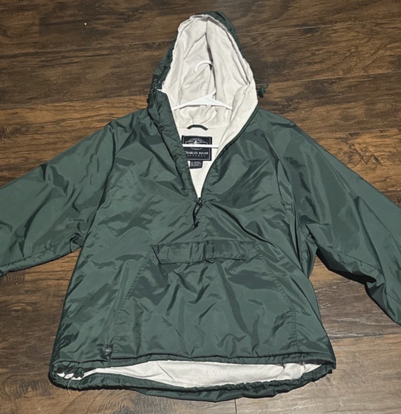 Vintage Green Charles River Apparel pullover windbreaker jacket Size US M / EU 48-50 / 2 - 1 Thumbnail