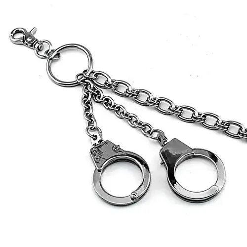 Jewelry Heavy Gunmetal Waist Biker Skull Wallet Key Chain Size ONE SIZE - 2 Thumbnail
