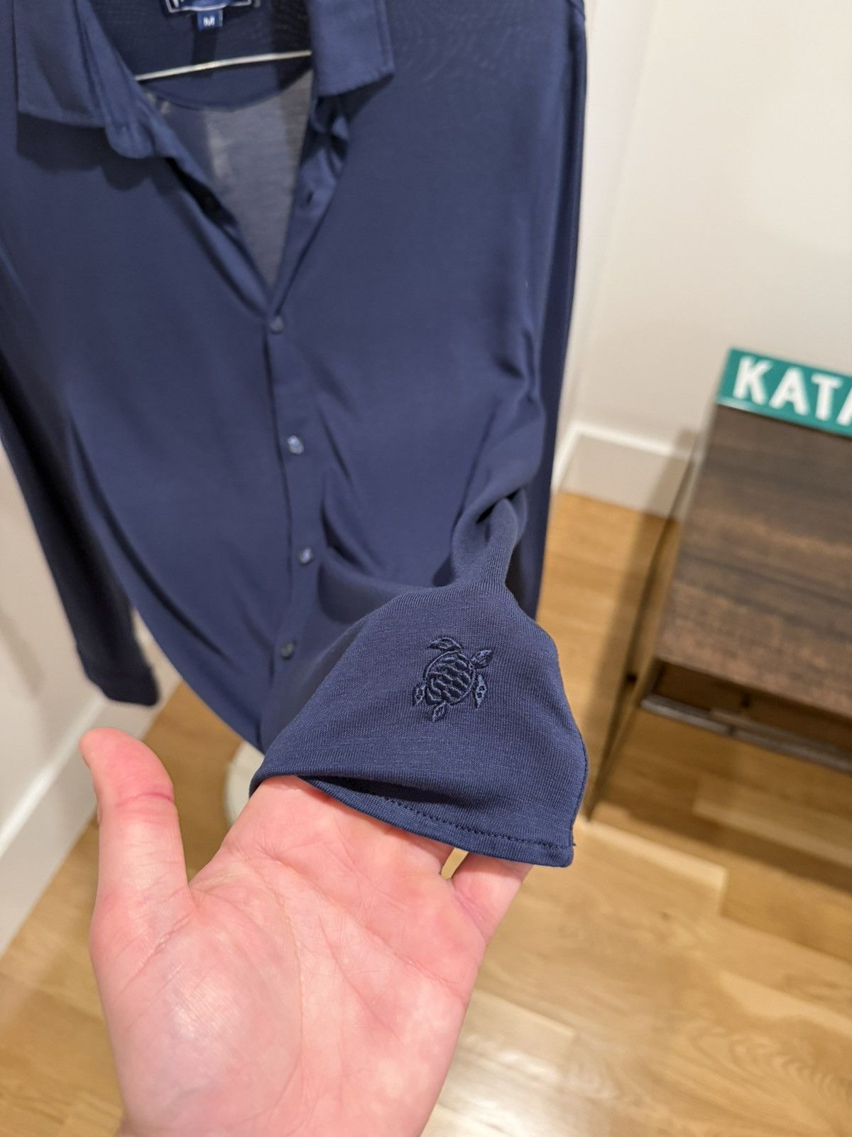 Vilebrequin Summer Stretch Navy Button-up Button-down Size US M / EU 48-50 / 2 - 5 Thumbnail