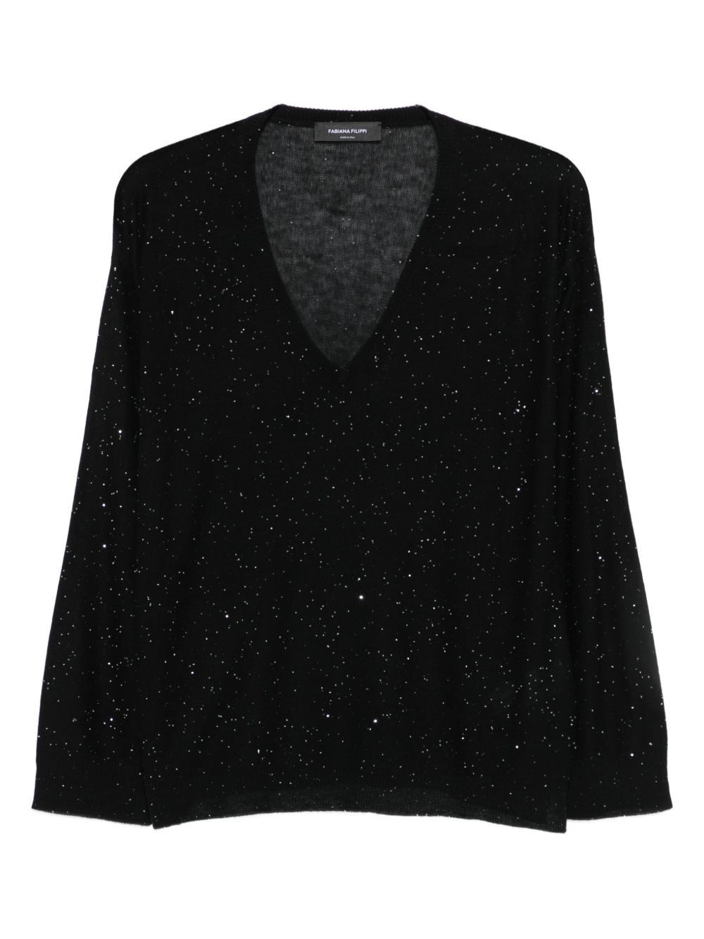 Fabiana Filippi WOOL V-NECKED SWEATER Size M / US 6-8 / IT 42-44 - 1 Thumbnail