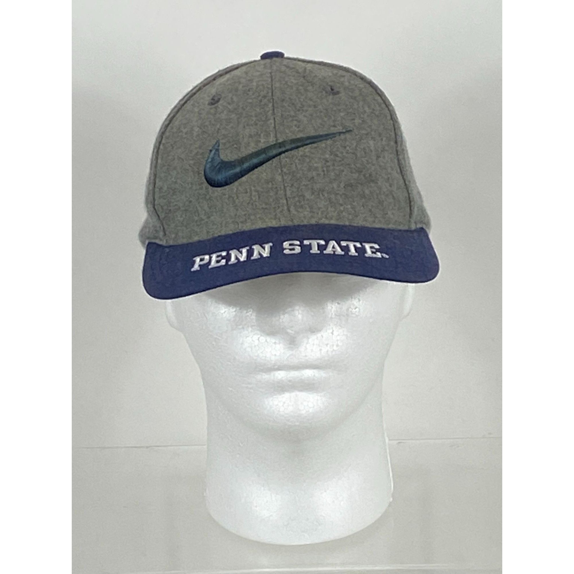 Nike × Vintage Vintage Nike Swoosh Penn State Embroidered Wool Snapback Hat Size ONE SIZE - 1 Thumbnail