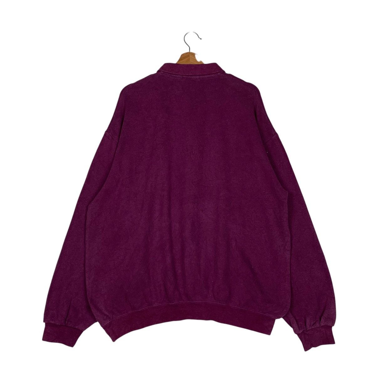 Japanese Brand CROCODILE Half Button Purple Polo Sweatshirt #1499-C67 Size US XXL / EU 58 / 5 - 7 Thumbnail