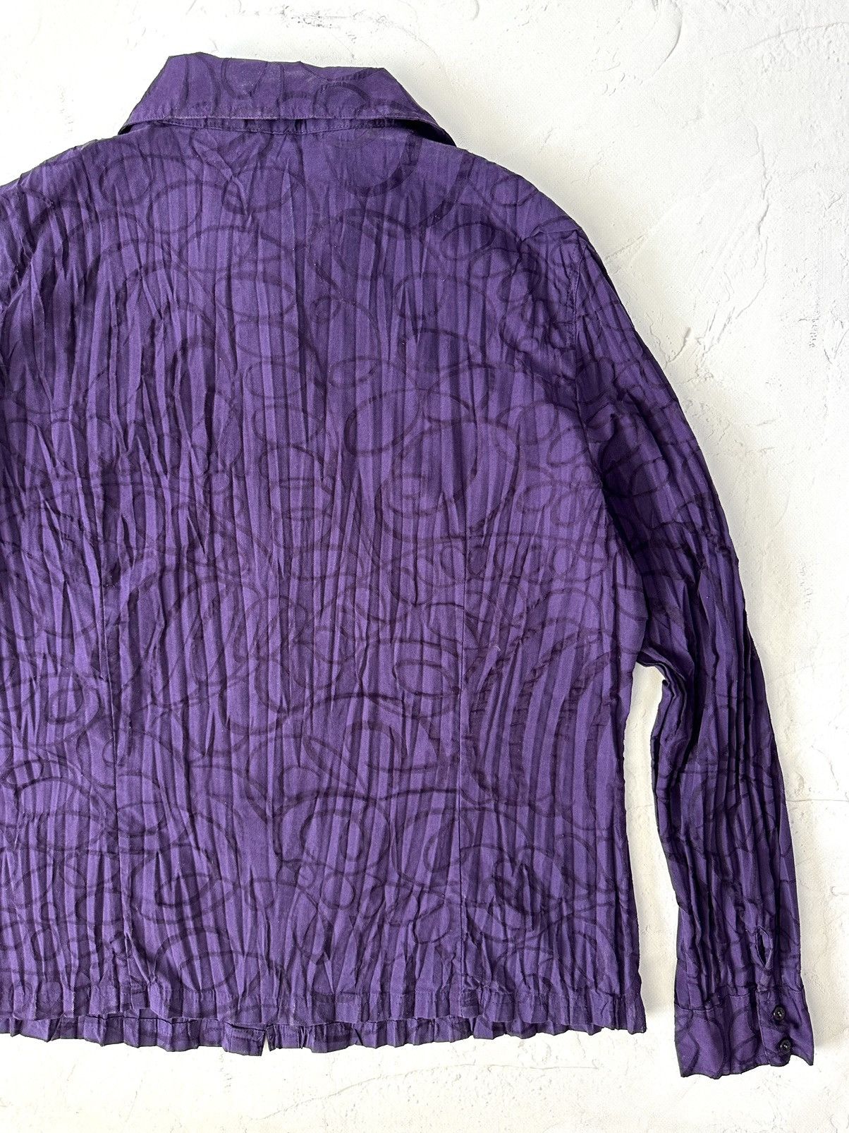 Vintage Vintage Issey Miyake Style Pleated Shirt Size L / US 10 / IT 46 - 6 Thumbnail