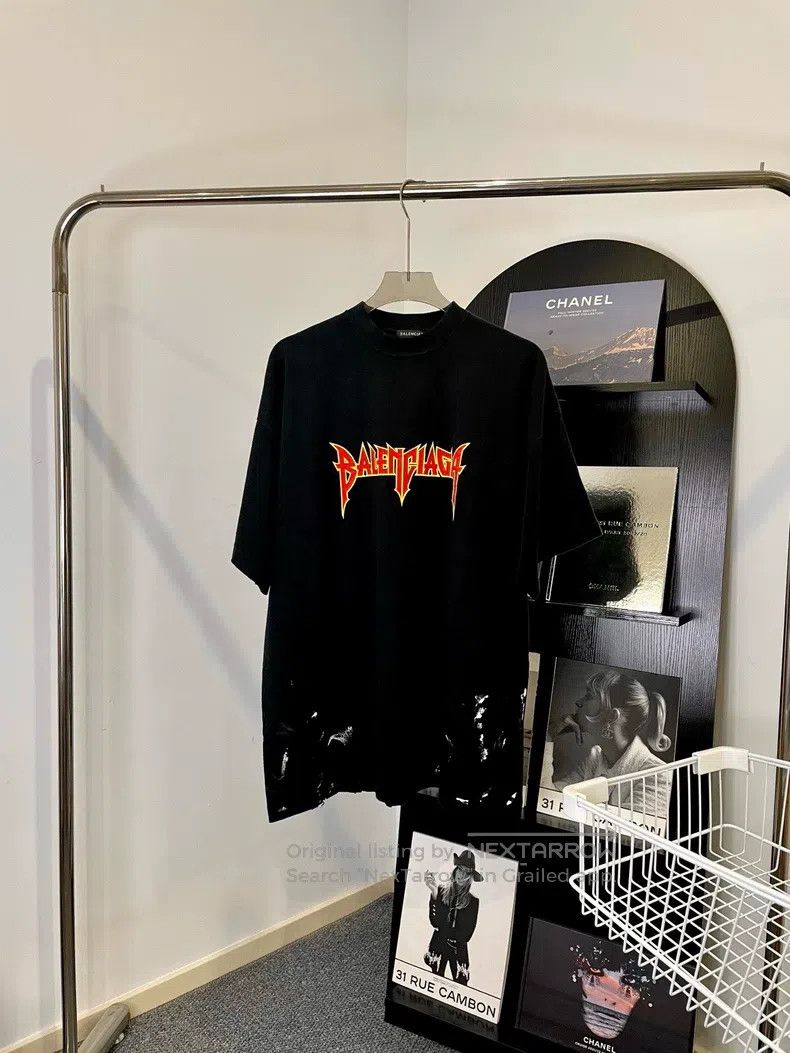 Balenciaga Balenciaga Rock Band Series Lightning Letter Pattern Round Size US S / EU 44-46 / 1 - 1 Thumbnail