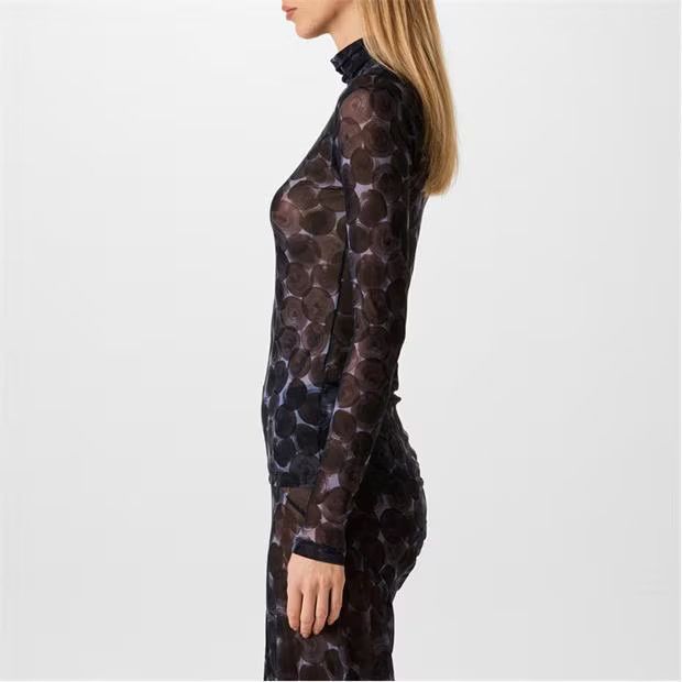 Dries Van Noten o1g2r1mq1024 Fitted Long Sleeve T-Shirts in Dark Purple Size M / US 6-8 / IT 42-44 - 5 Thumbnail