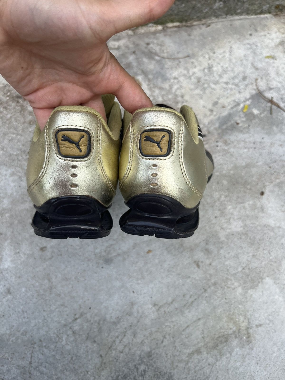 Japanese Brand × Puma × Vintage Vintage 00’s Puma Y2K “Gold” Japanese Sneakers Size US 6 / IT 36 - 8 Thumbnail