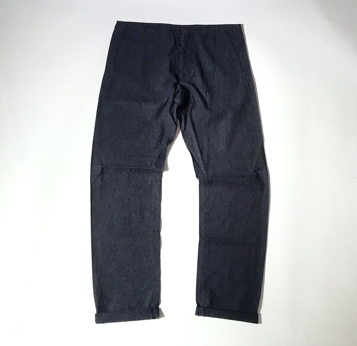 image of Maison Margiela Maison Martin Margiela Straight Trousers in Navy, Men's (Size 33)