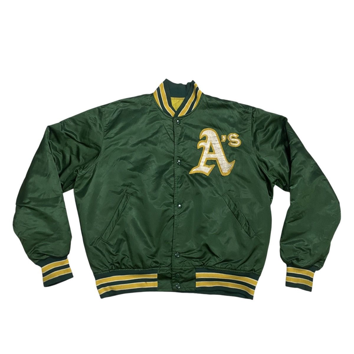 Starter VINTAGE 90's OAKLAND ATHLETICS A'S JOSE CANSECO SATIN JACKET Size US L / EU 52-54 / 3 - 5 Thumbnail