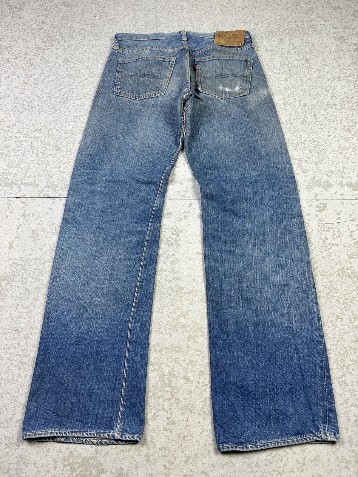 Vintage Rare💥Vintage 80/90s Canton Selvedge Distressed Denim Size US 29 - 5 Thumbnail