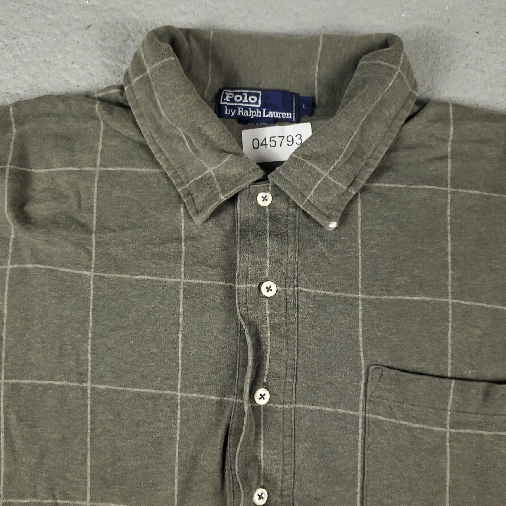 Ralph Lauren Ralph Lauren Polo Shirt Mens Large Gray Check Pony Casual Long Sleeve Shirt L Gray Polo Mens Size US L / EU 52-54 / 3 - 2 Thumbnail
