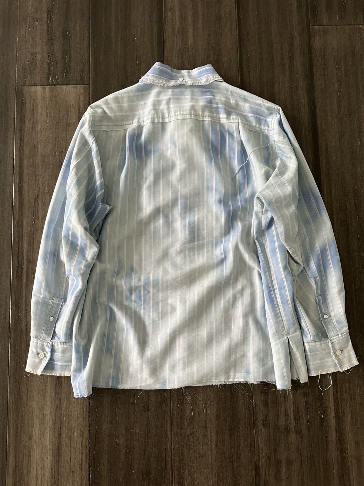 Doublet 22SS Bleached Gauze Shirt Blue M | Grailed