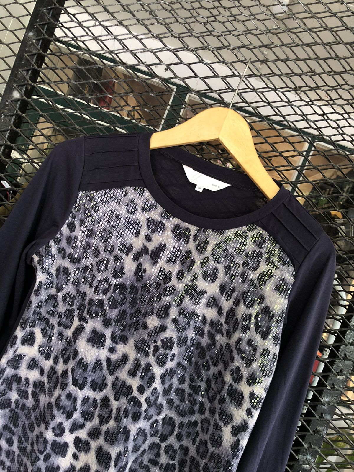 If Six Was Nine × Japanese Brand × Le Grande Bleu (L.G.B.) CROCO LONGSLEEVE LEOPARD LGBSTYLE Size M / US 6-8 / IT 42-44 - 2 Thumbnail