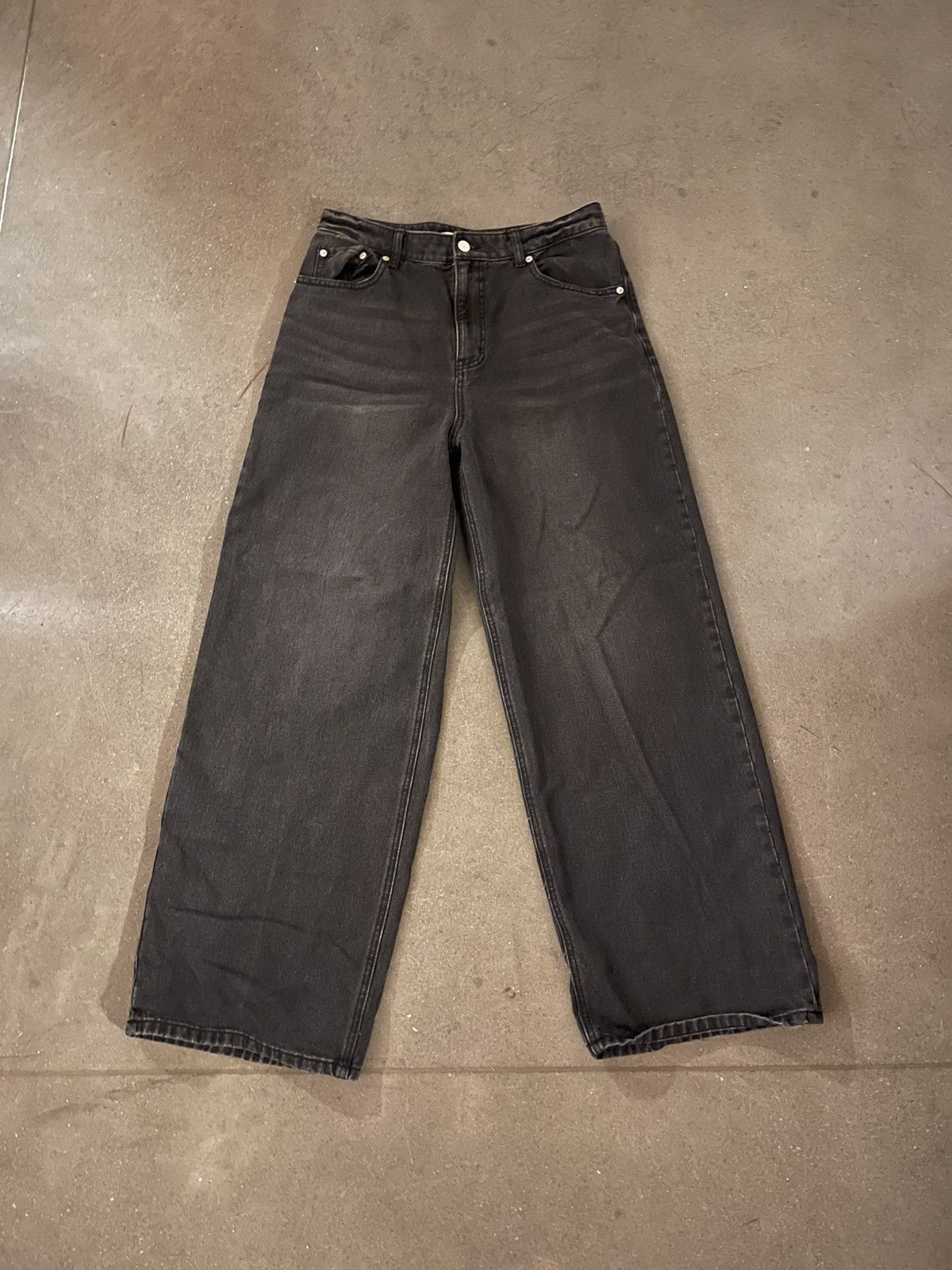 Vivastudio Vivastudio Wide Leg Black Denim Pants Size US 32 / EU 48 - 1 Thumbnail
