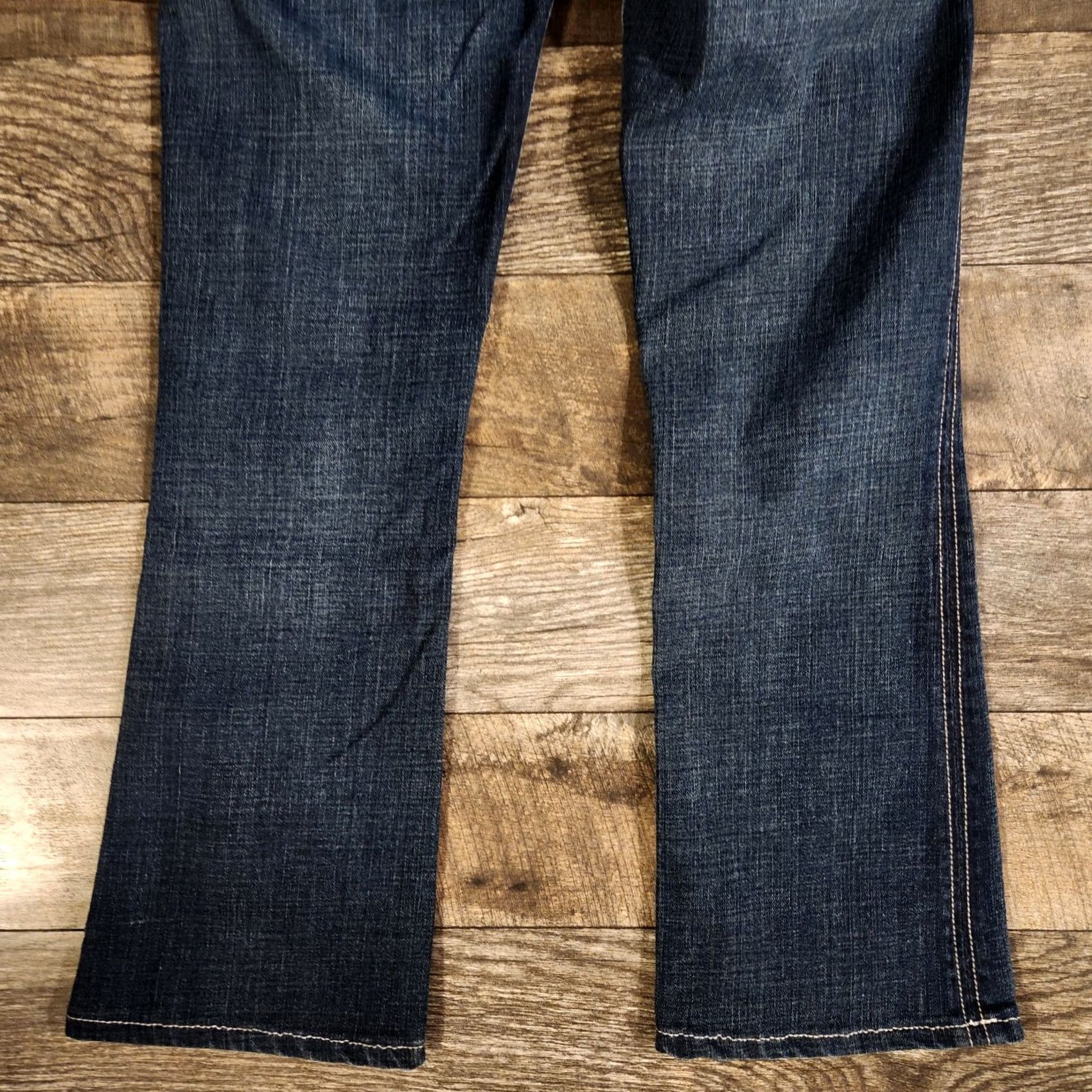 Hudson Hudson Jeans Signature Low Rise Boot Cut Denim Jeans Women 27 Dark Wash Blue Hipster 90s Retro Bohemian Grunge London USA Size 27" / US 4 / IT 40 - 5 Thumbnail