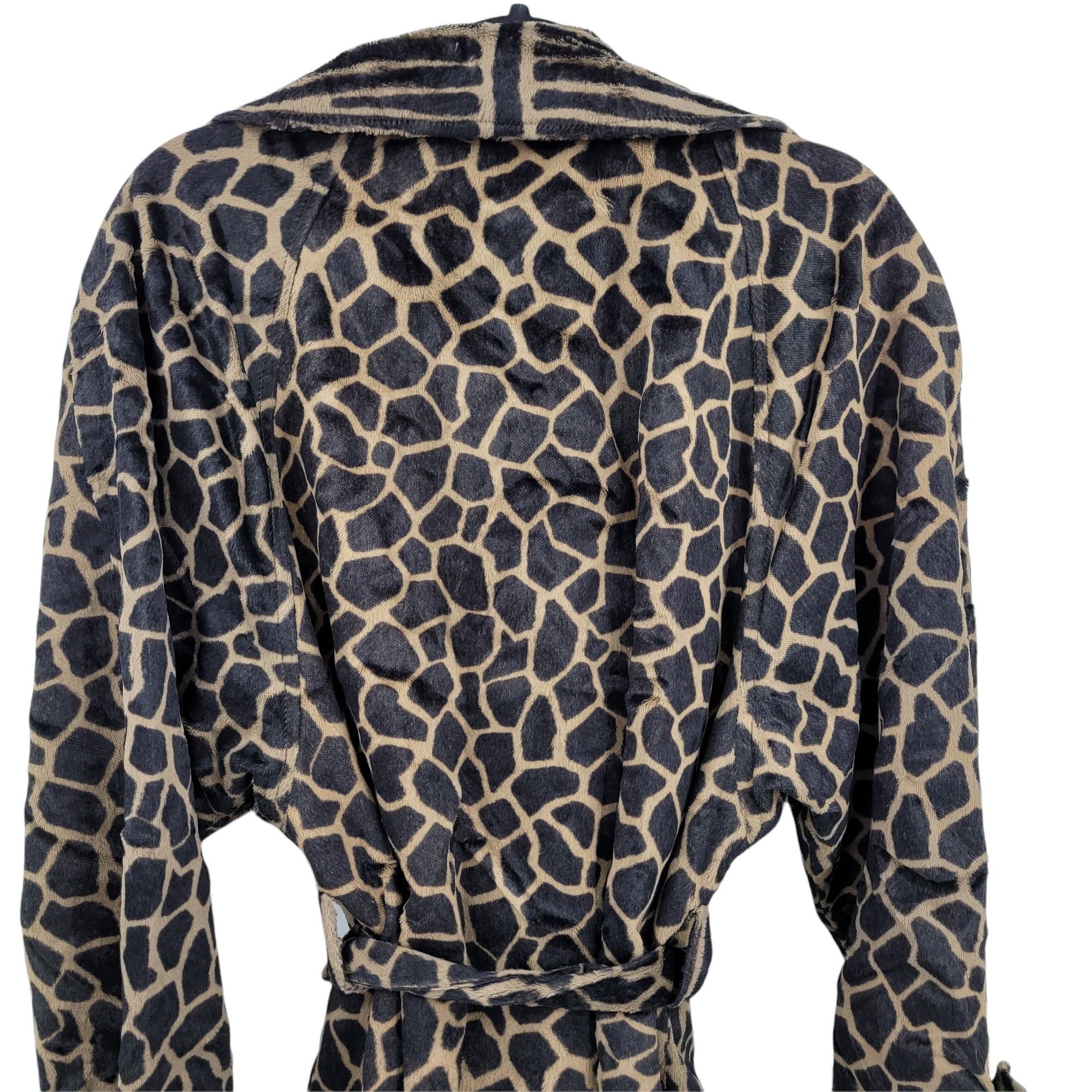 Nordstrom Vtg 90's Mod Vegan Faux Fur Trench Sz 14 Animal Print Large Size XL / US 12-14 / IT 48-50 - 10 Thumbnail
