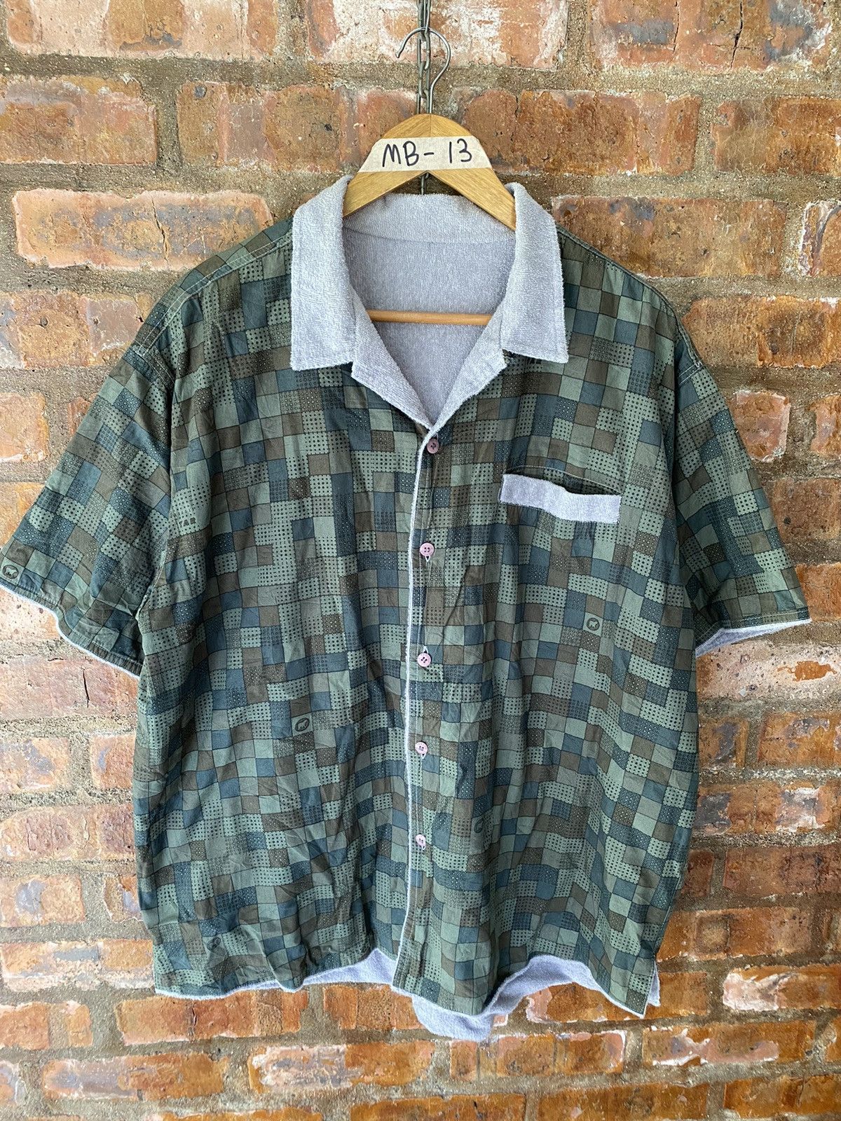 Japanese Brand 1990s TAR tokyo air runners Japan Camo check shirt Size US XL / EU 56 / 4 - 2 Thumbnail