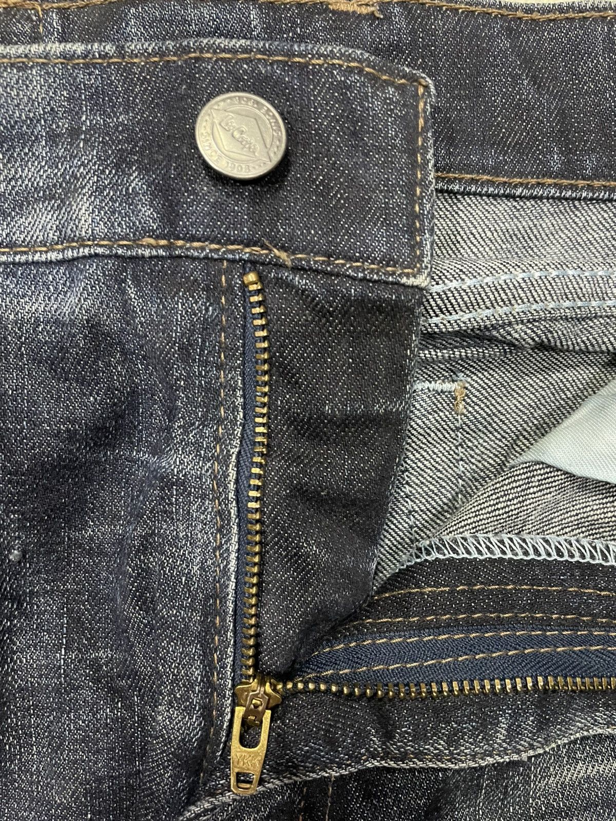 Lee Vintage Lee Cooper Straight Cut Distress Faded Dark Blue Size US 30 / EU 46 - 7 Thumbnail