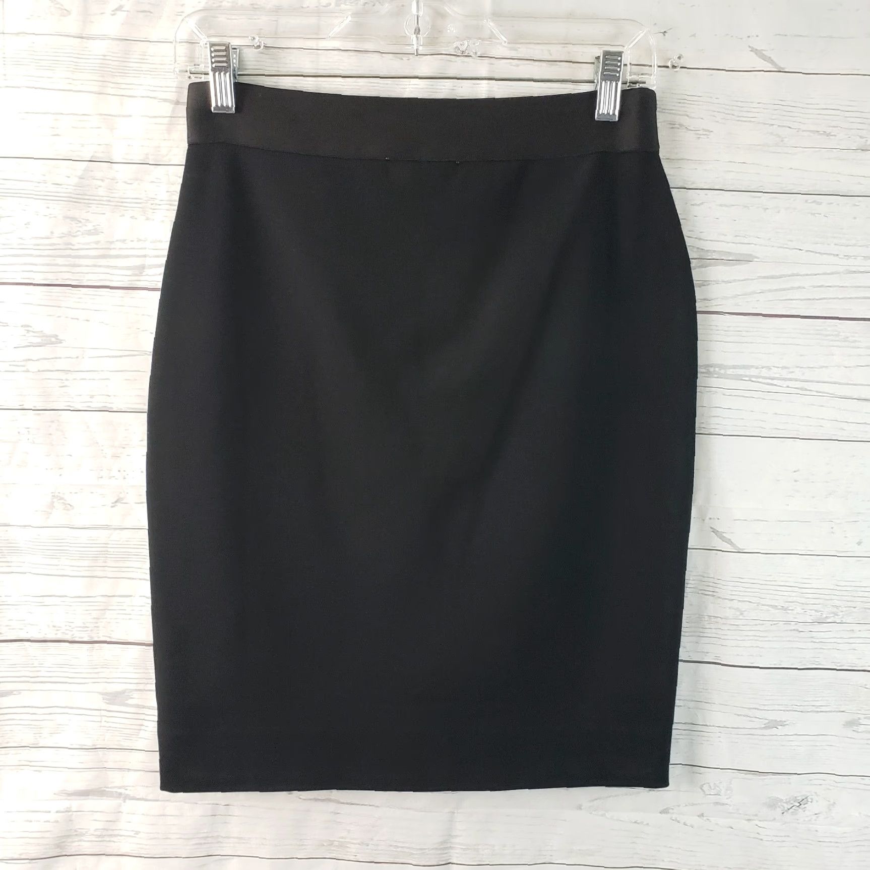 Everlane Everlane Womens Skirt Ponte Knit Pencil Sz Small Black Elastic Waist Size 28" / US 6 / IT 42 - 2 Thumbnail