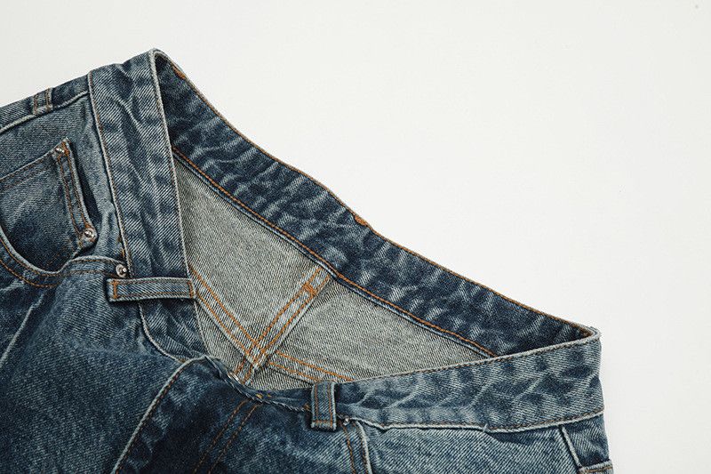Vintage Washed Lightning Blue Clean-Fit Denim Shorts Size US 32 / EU 48 - 4 Thumbnail