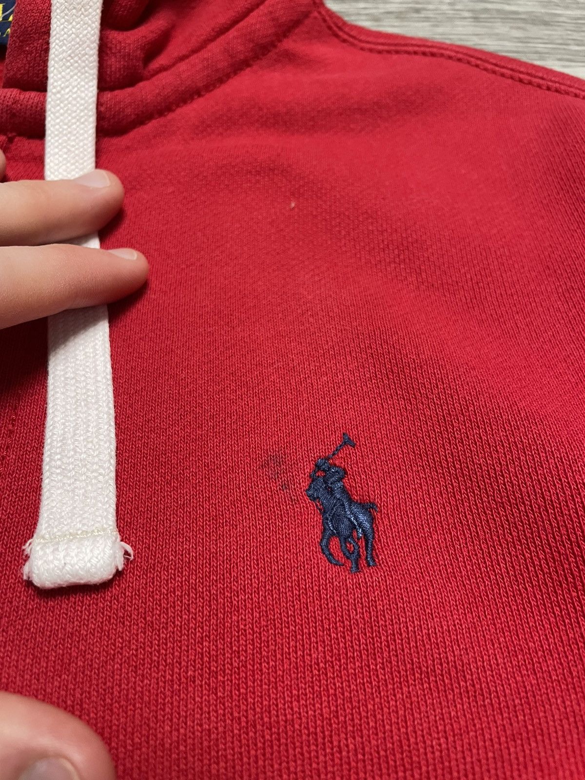 Polo Ralph Lauren Vintage Polo Ralph Lauren Red Zip-Up Hoodie Pullover Size US S / EU 44-46 / 1 - 9 Thumbnail