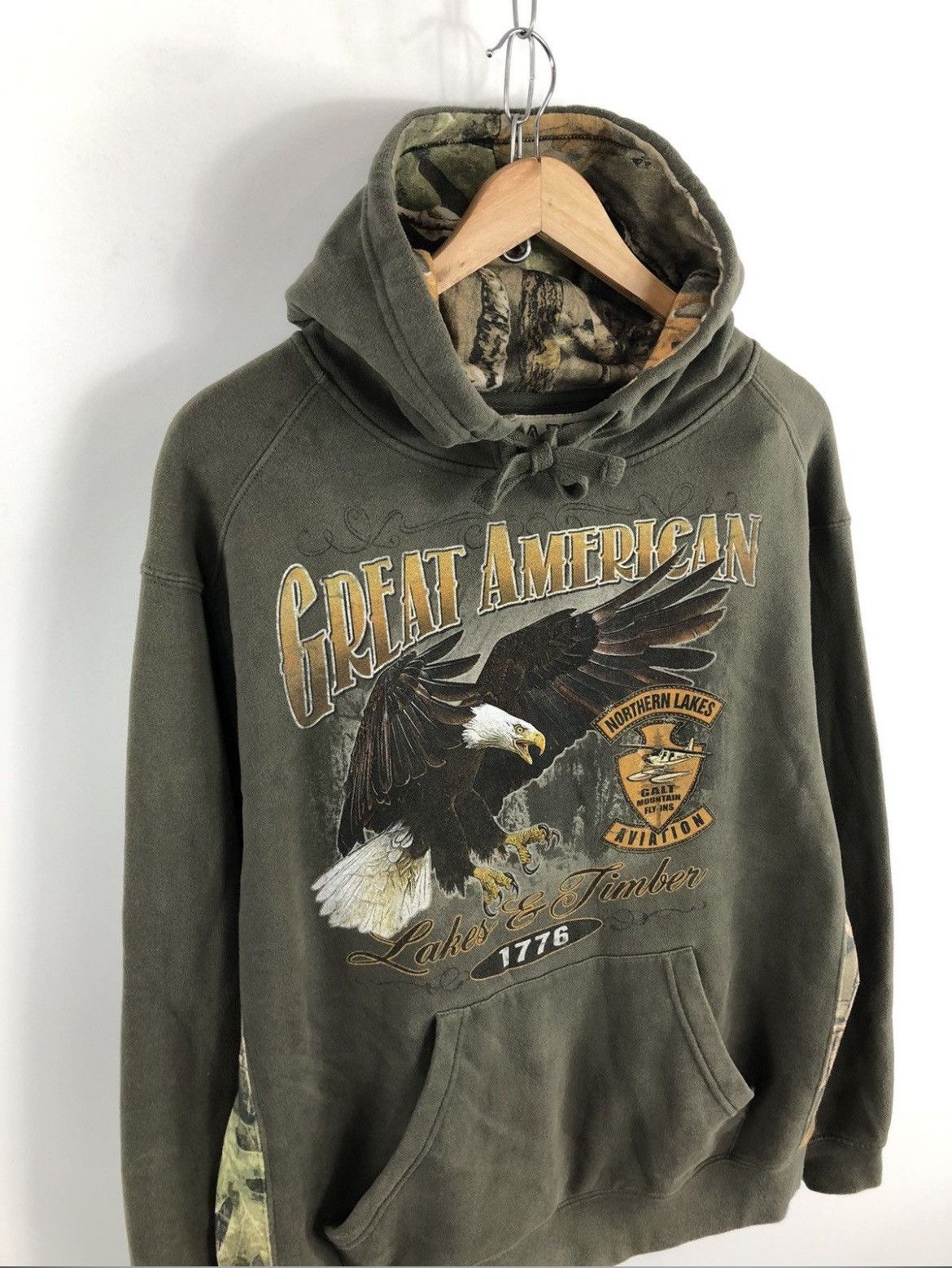 Vintage Vintage American Hoodie Camo Galt Outdoor 1776 Size M Size US M / EU 48-50 / 2 - 4 Thumbnail