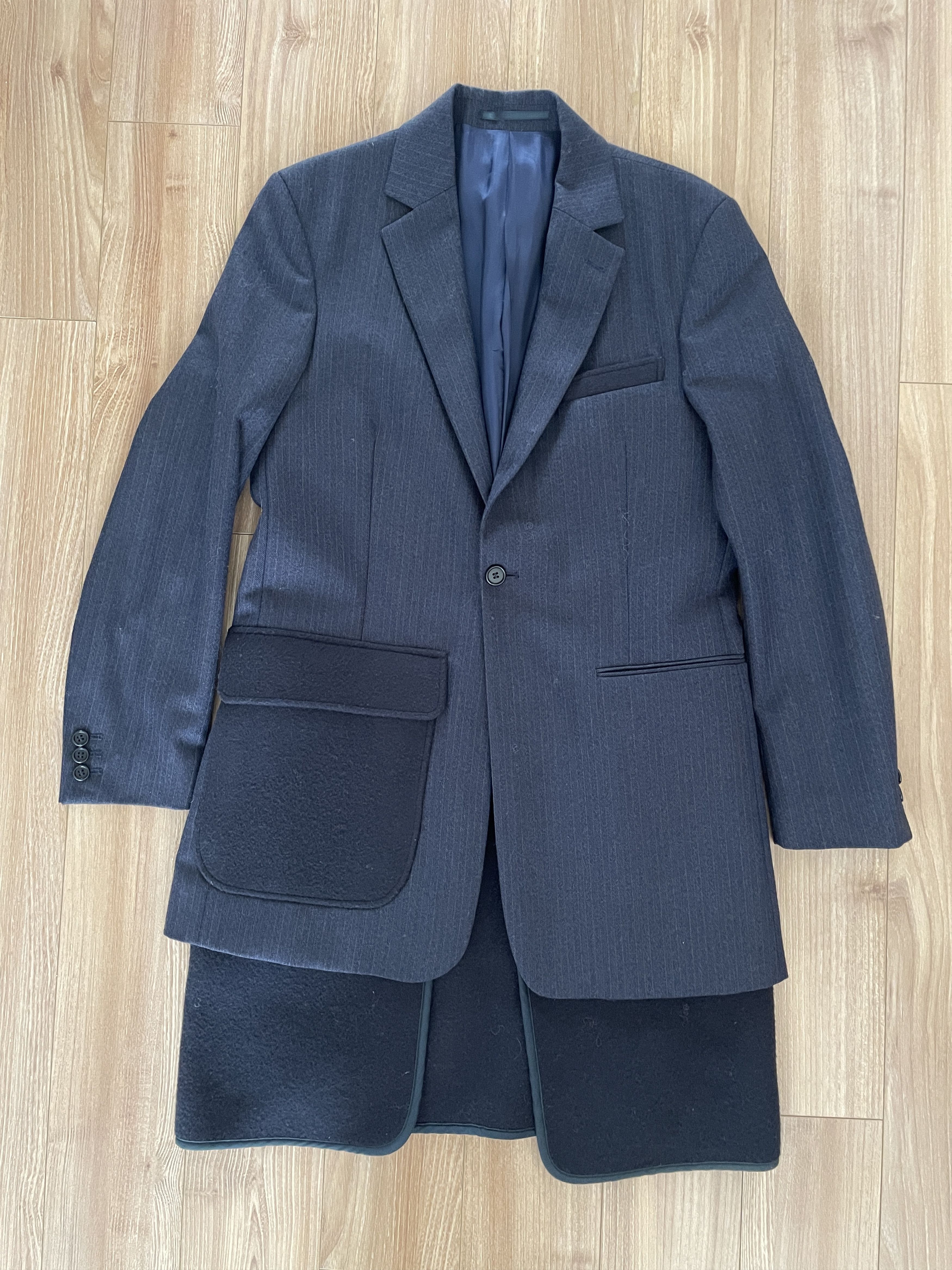 Acne Studios Acne Studios X Moon Lambswool Pinstripe Blazer Size US S / EU 44-46 / 1 - 1 Thumbnail