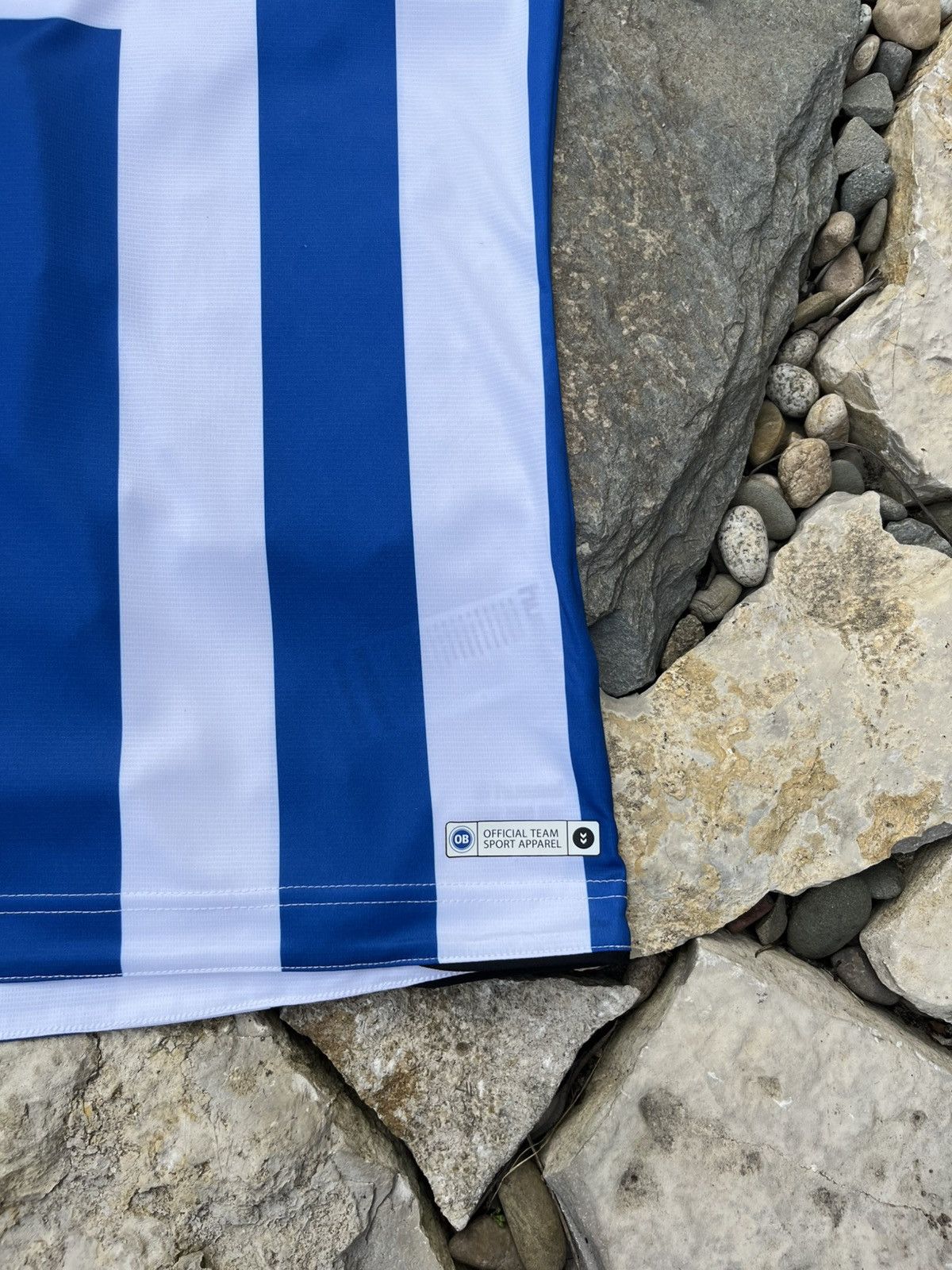 Hummel Hummel soccer jersey Odense 2018 Denmark striped tee Albani Size US L / EU 52-54 / 3 - 9 Thumbnail