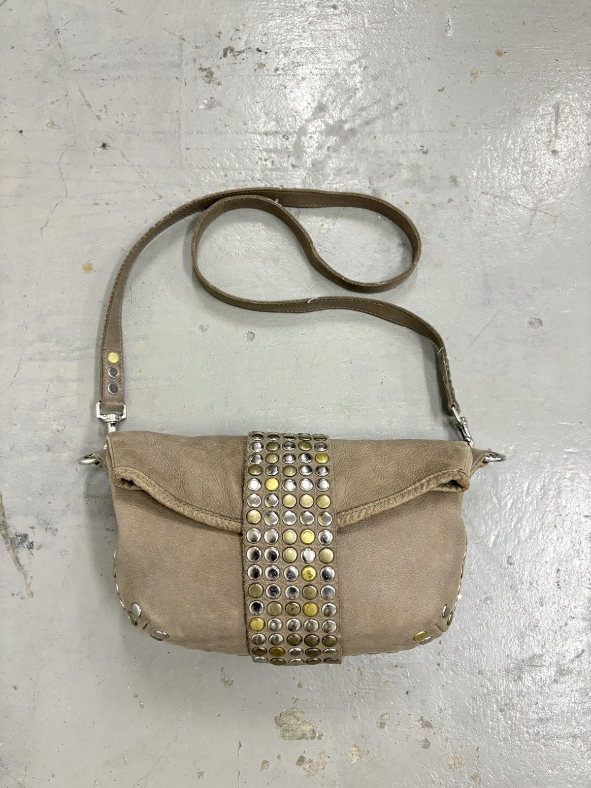 KMRii LGB GOA Lamb Leather Cyberpunk Studded Sling Bag Size ONE SIZE - 11 Thumbnail