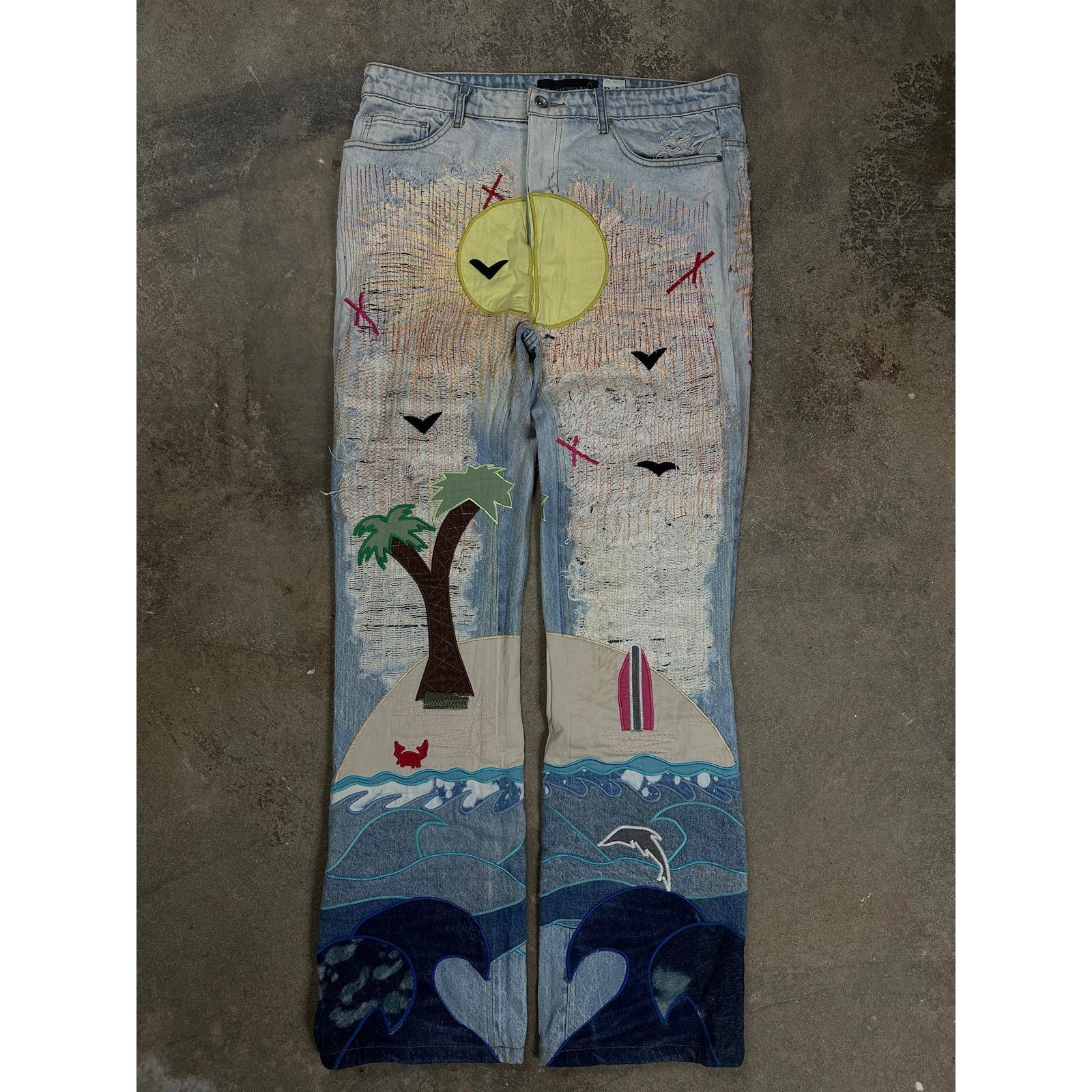 Who Decides War WDW Pale USA Jeans Used 36 Size US 36 / EU 52 - 1 Thumbnail