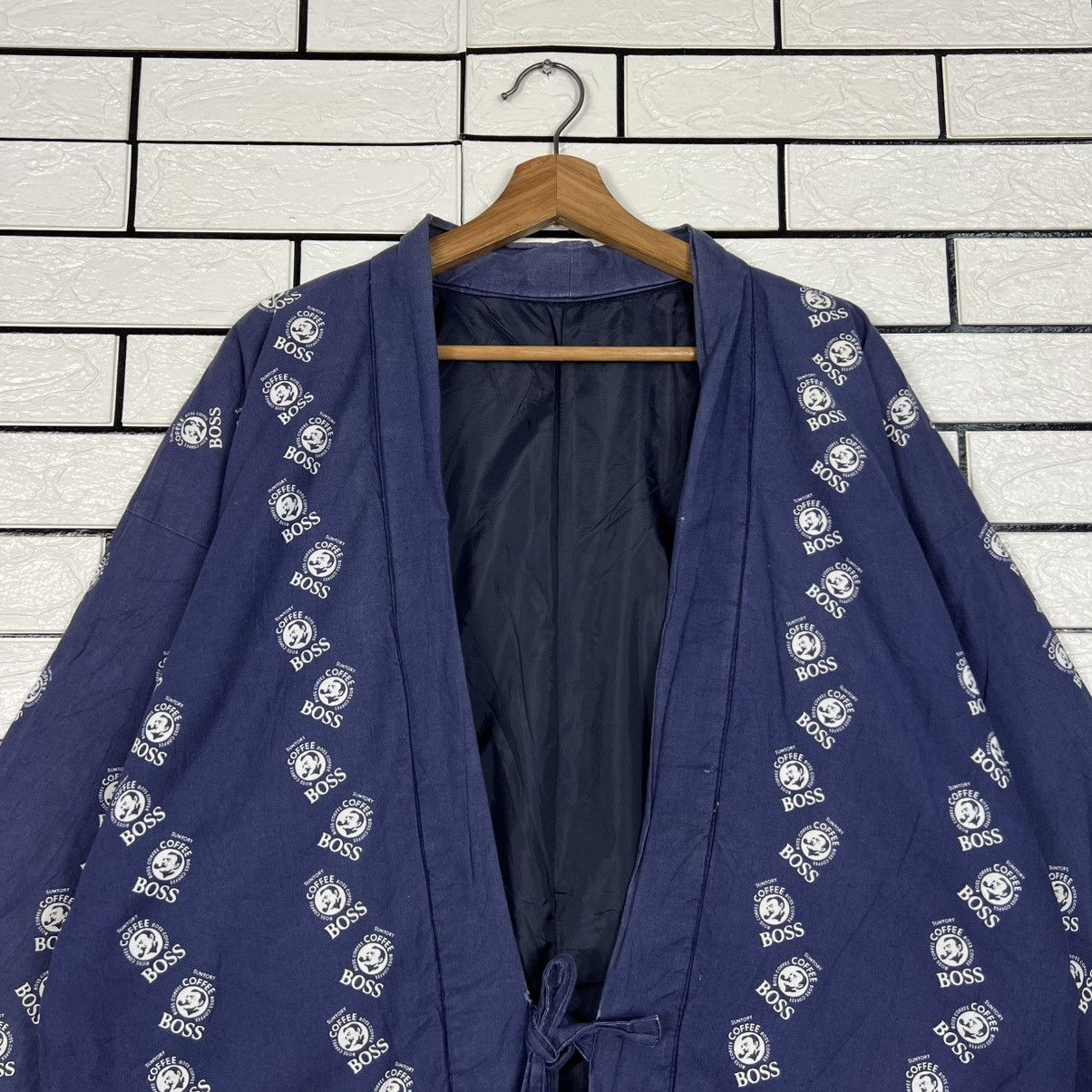 Japanese Brand Vintage SUNTORY COFFEE BOSS Kimono Hanten Jacket #4146-C189 Size US L / EU 52-54 / 3 - 2 Thumbnail