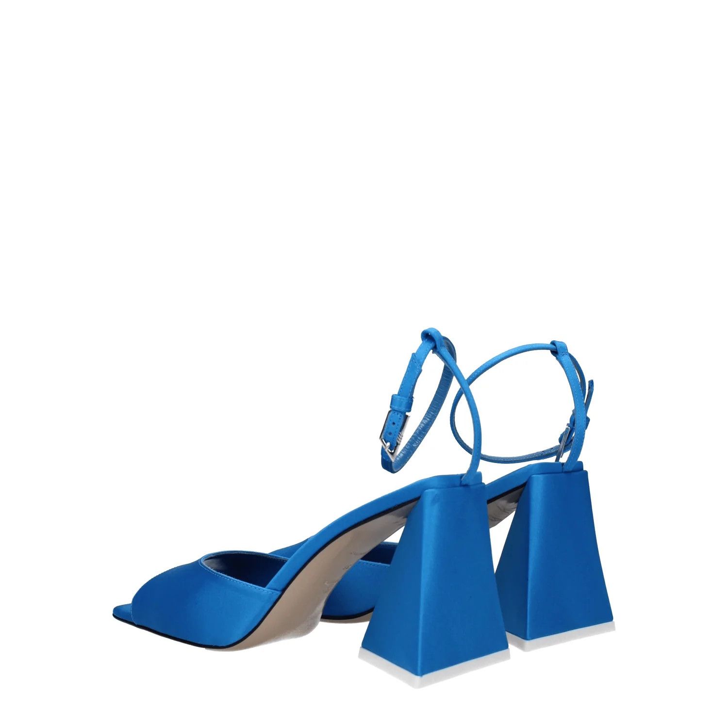 The Attico ob1o1e1224 Satin Sandals in Blue Size US 8.5 / IT 38.5 - 4 Thumbnail