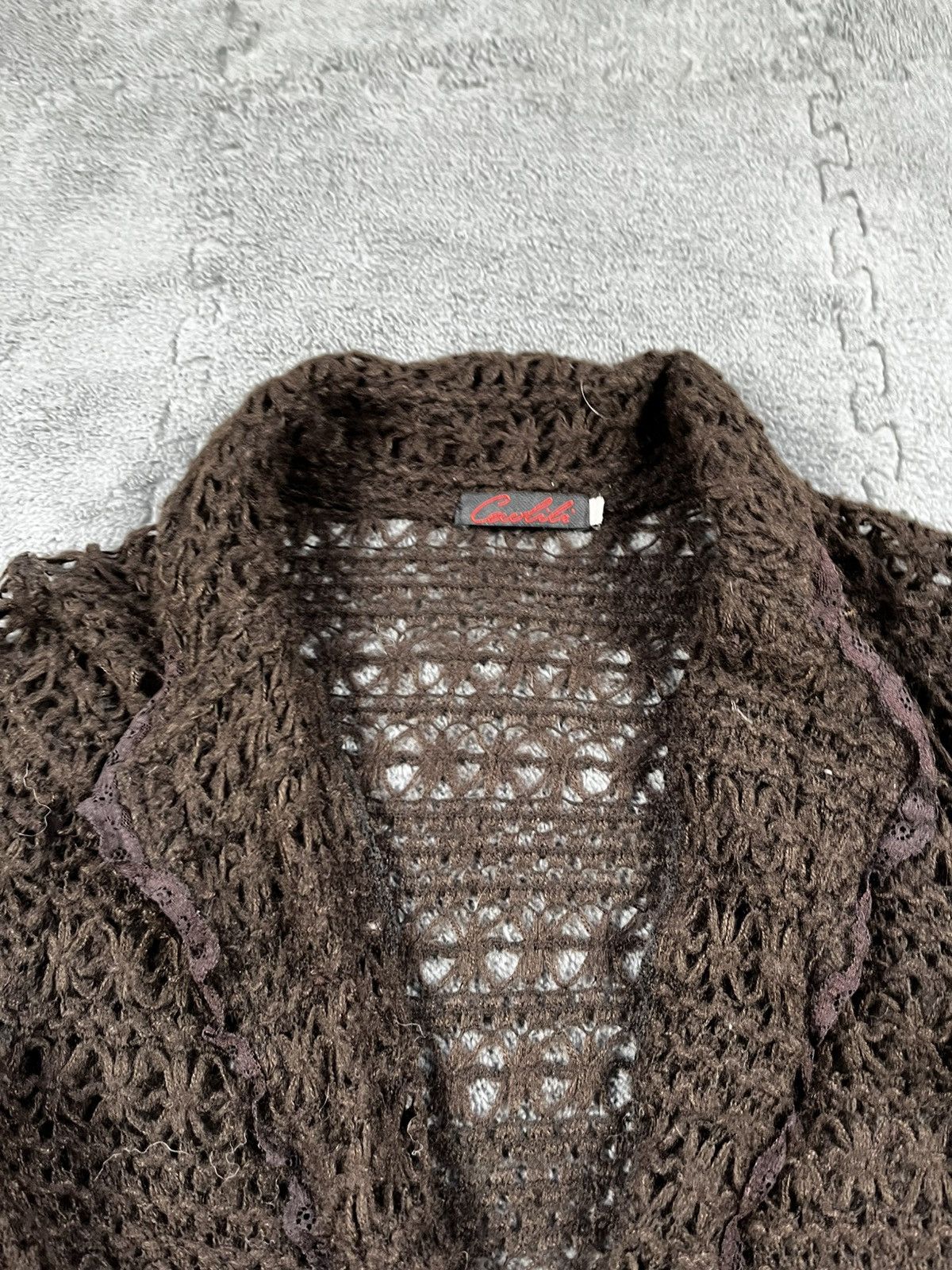Japanese Brand VINTAGE 90S JAPAN KNIT MESH CARDIGAN AVANTGARDE Size M / US 6-8 / IT 42-44 - 5 Thumbnail