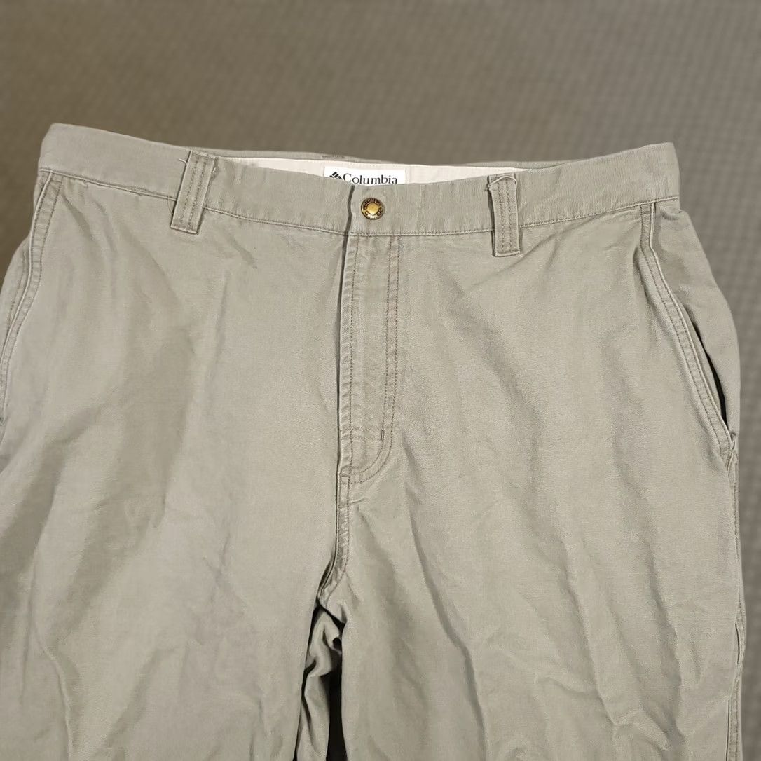 Vintage Columbia Pants Mens 34x32 Beige Canvas Hiking Cotton Zip Pockets 5 Pocket Cargo Regular Straight 5-Pocket Design Mens Size US 34 / EU 50 - 1 Thumbnail