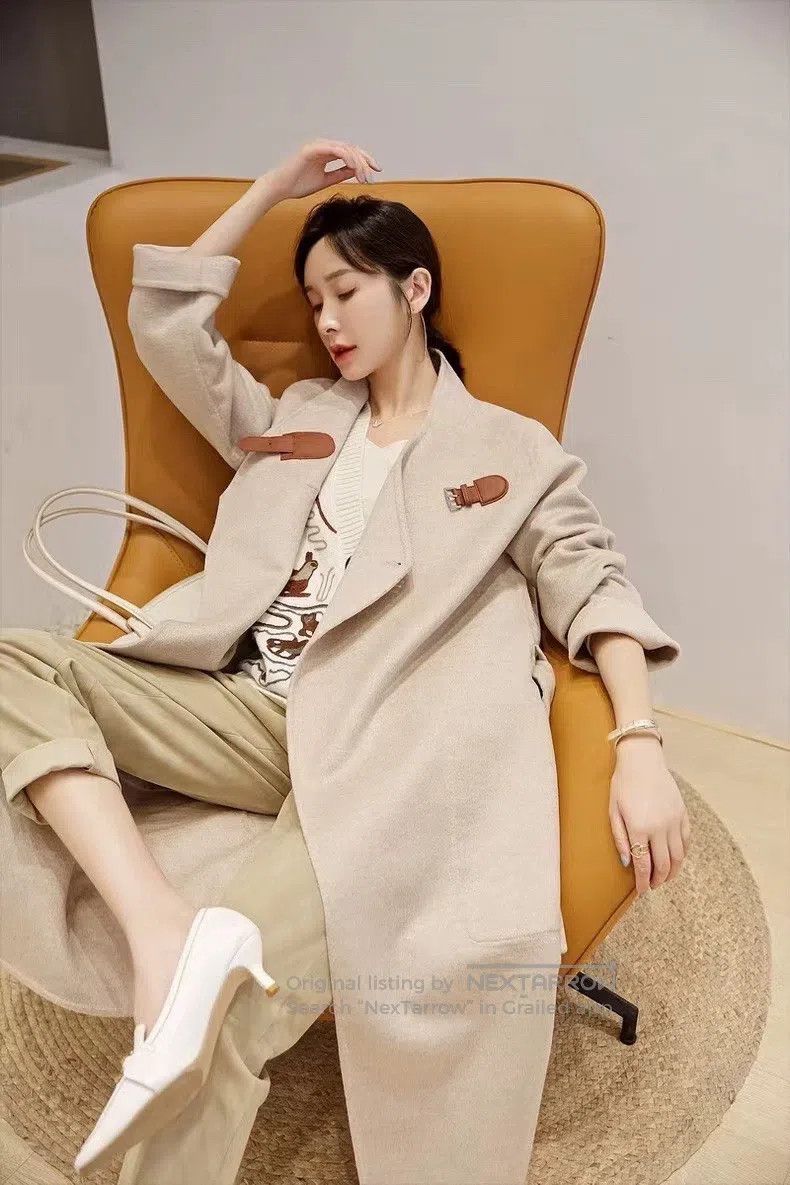 Hermes Hermes Double-faced cashmere coat Size XXS / US 00 / IT 34 - 4 Thumbnail