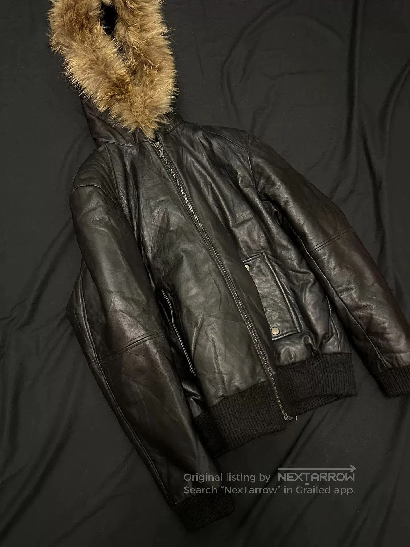 Vintage vintage black n2b bomber leather jacket. Size US L / EU 52-54 / 3 - 4 Thumbnail