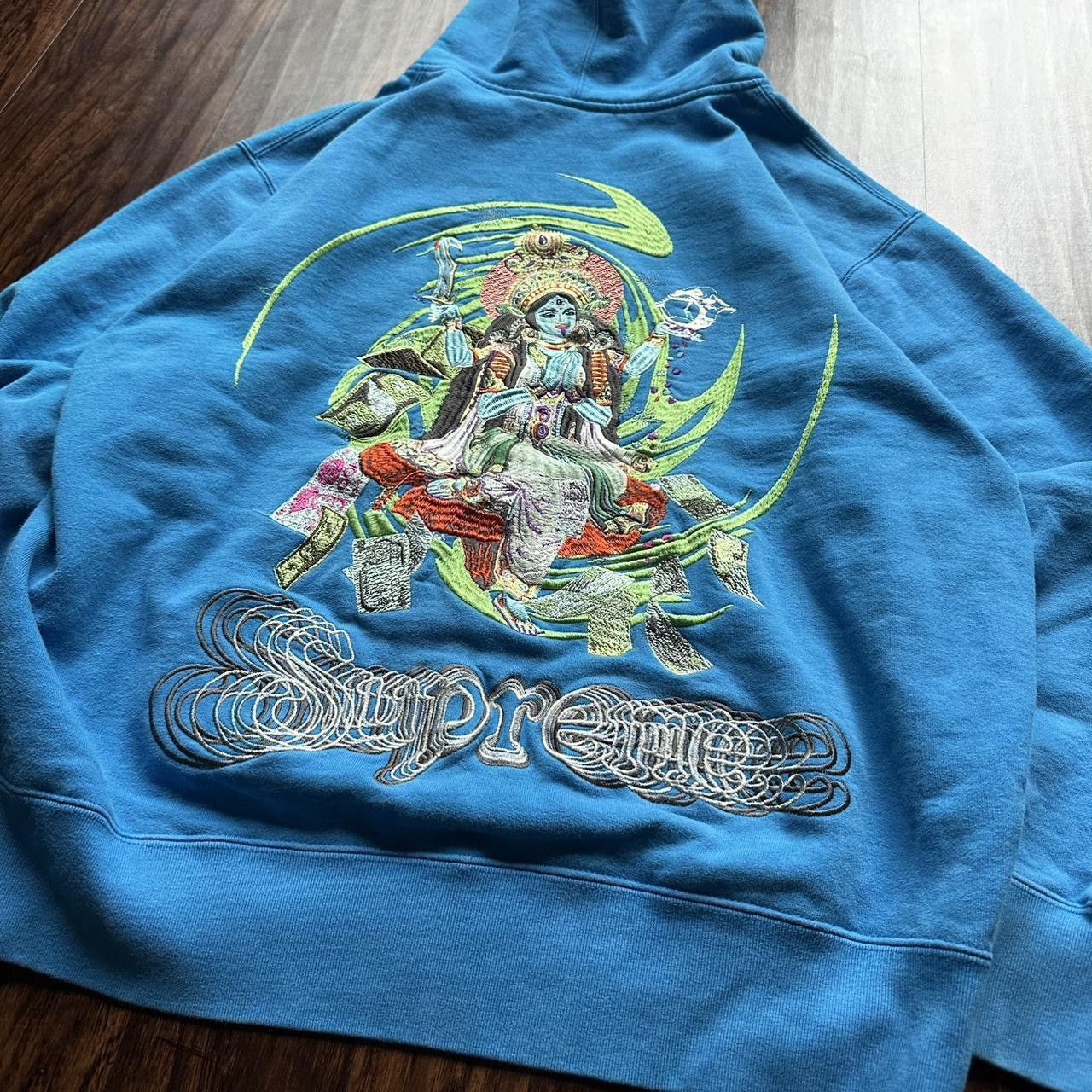 Supreme Supreme Indian Lakshmi Baby Blue Zip-Up Hoodie Size US M / EU 48-50 / 2 - 3 Thumbnail