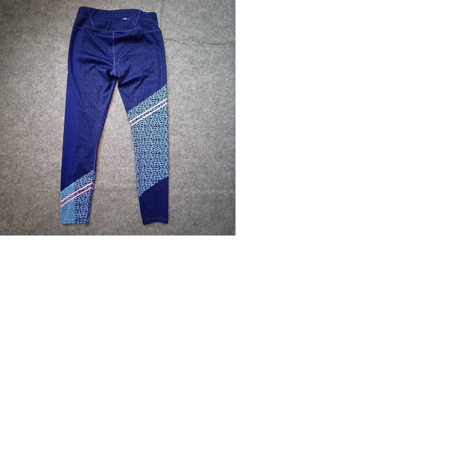 Athleta Athleta Tights Womens Small Blue Coral Reflective Sonar 7/8 Back Pocket Zip Size ONE SIZE - 9 Thumbnail